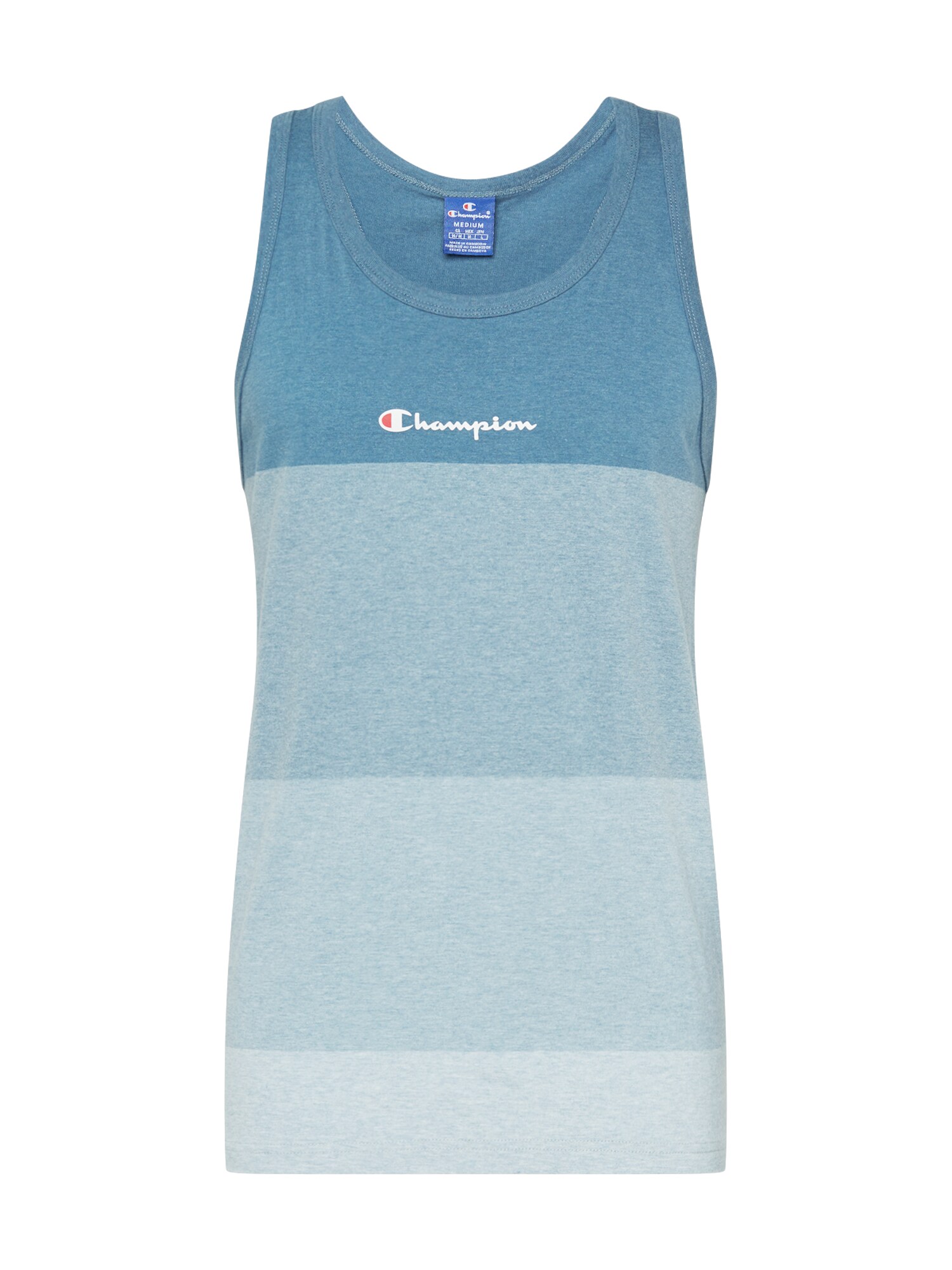 Champion Authentic Athletic Apparel Marškinėliai  mėlyna dūmų spalva / mėlyna / šviesiai mėlyna