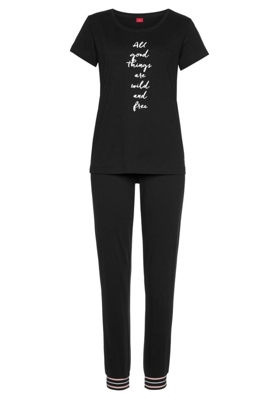 Pyjamas rosa / svart