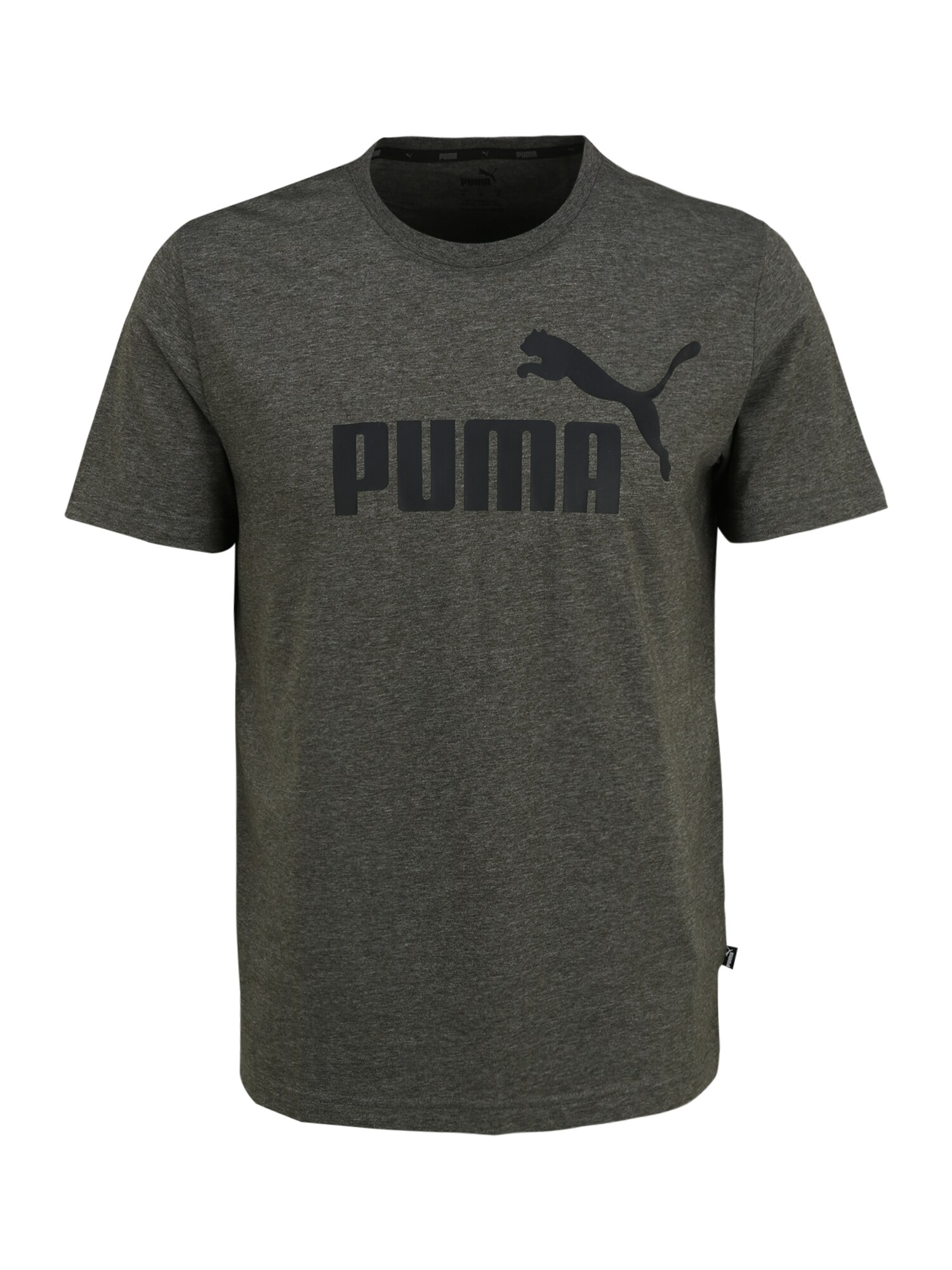 PUMA Sportiniai marškinėliai 'Heather'  tamsiai žalia / juoda