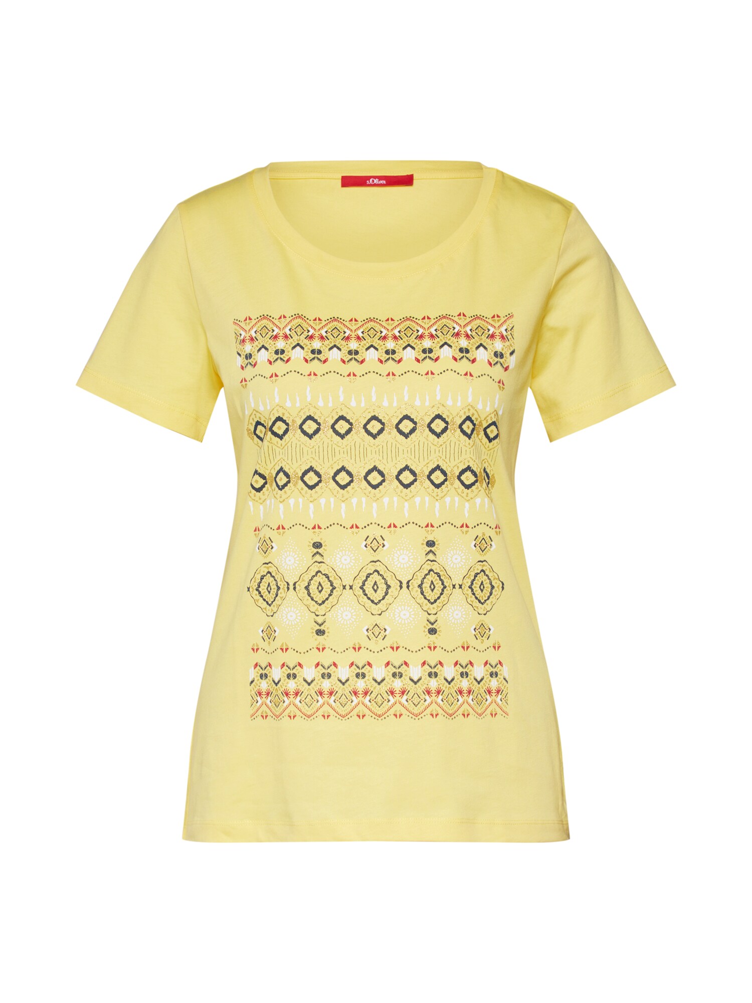 Soliver Red Label Dames Shirt Geel Groen Gemengde Kleuren soliver red label kopen in de aanbieding