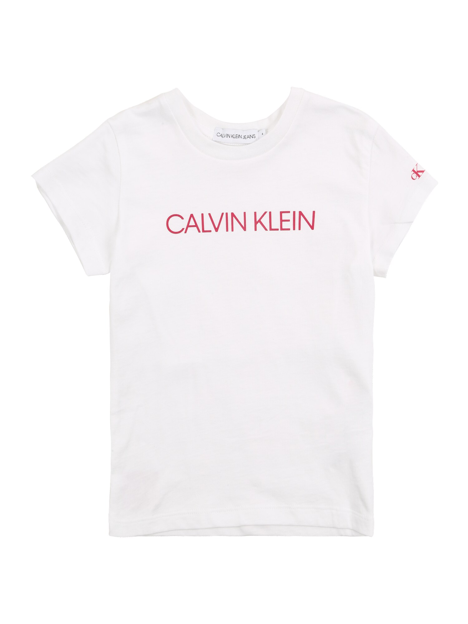 Calvin Klein Jeans Marškinėliai 'INSTITUTIONAL'  rožinė / balta