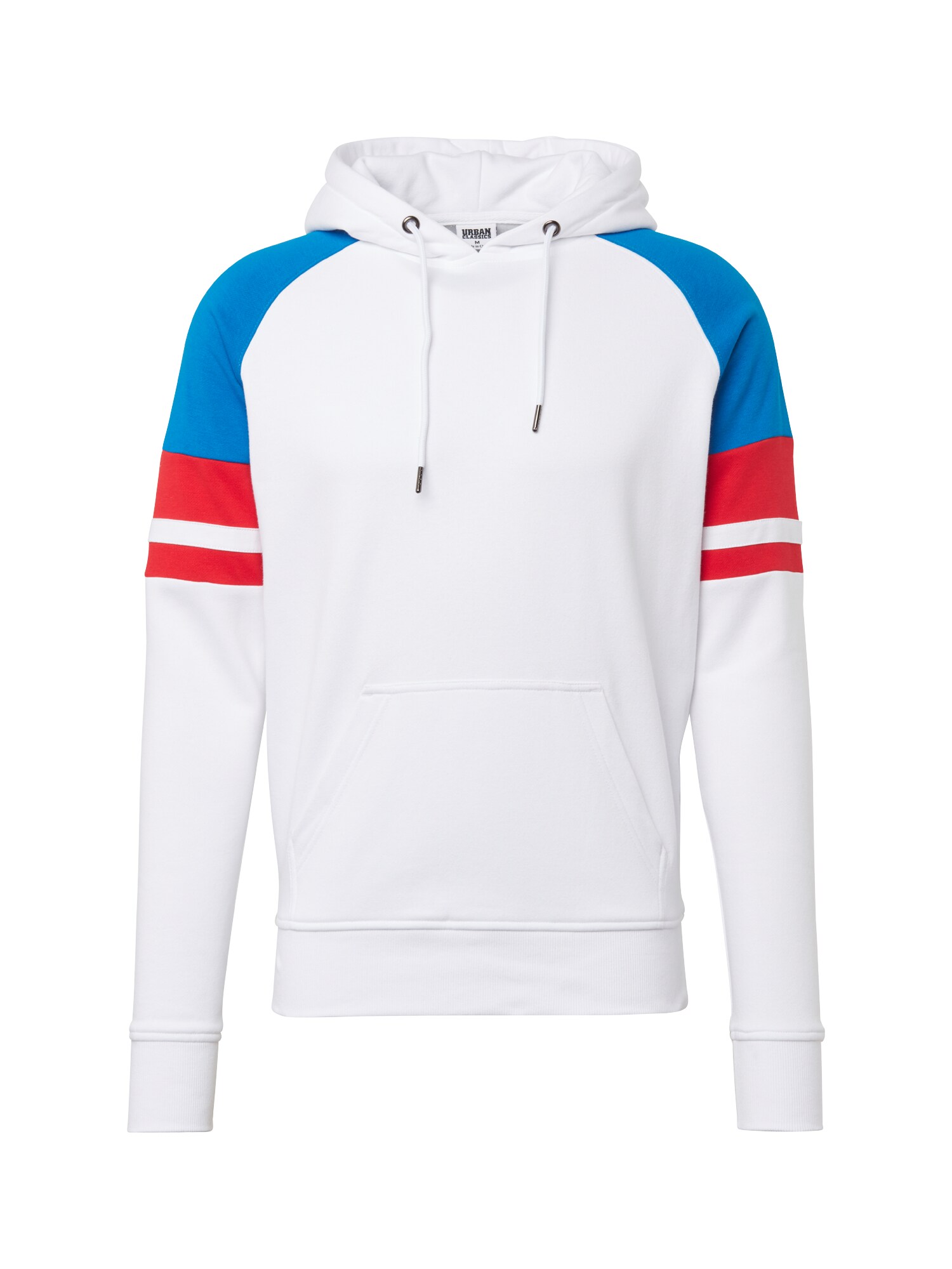 Urban Classics Heren Sweatshirt Raglan Racing Blauw Rood Wit urban classics kopen in de aanbieding