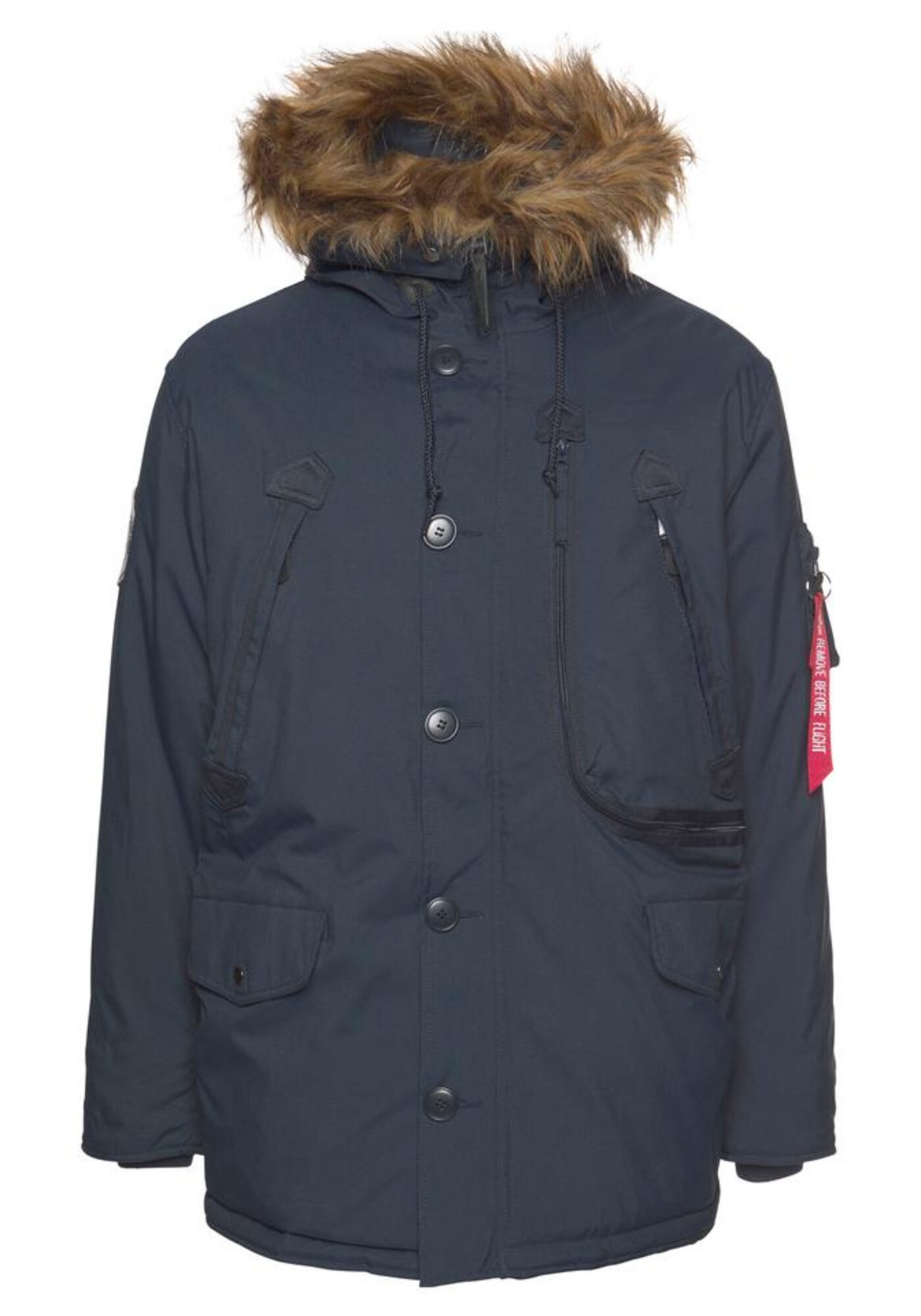 ALPHA INDUSTRIES Zimná parka 'Polar'  tmavomodrá / zmiešané farby