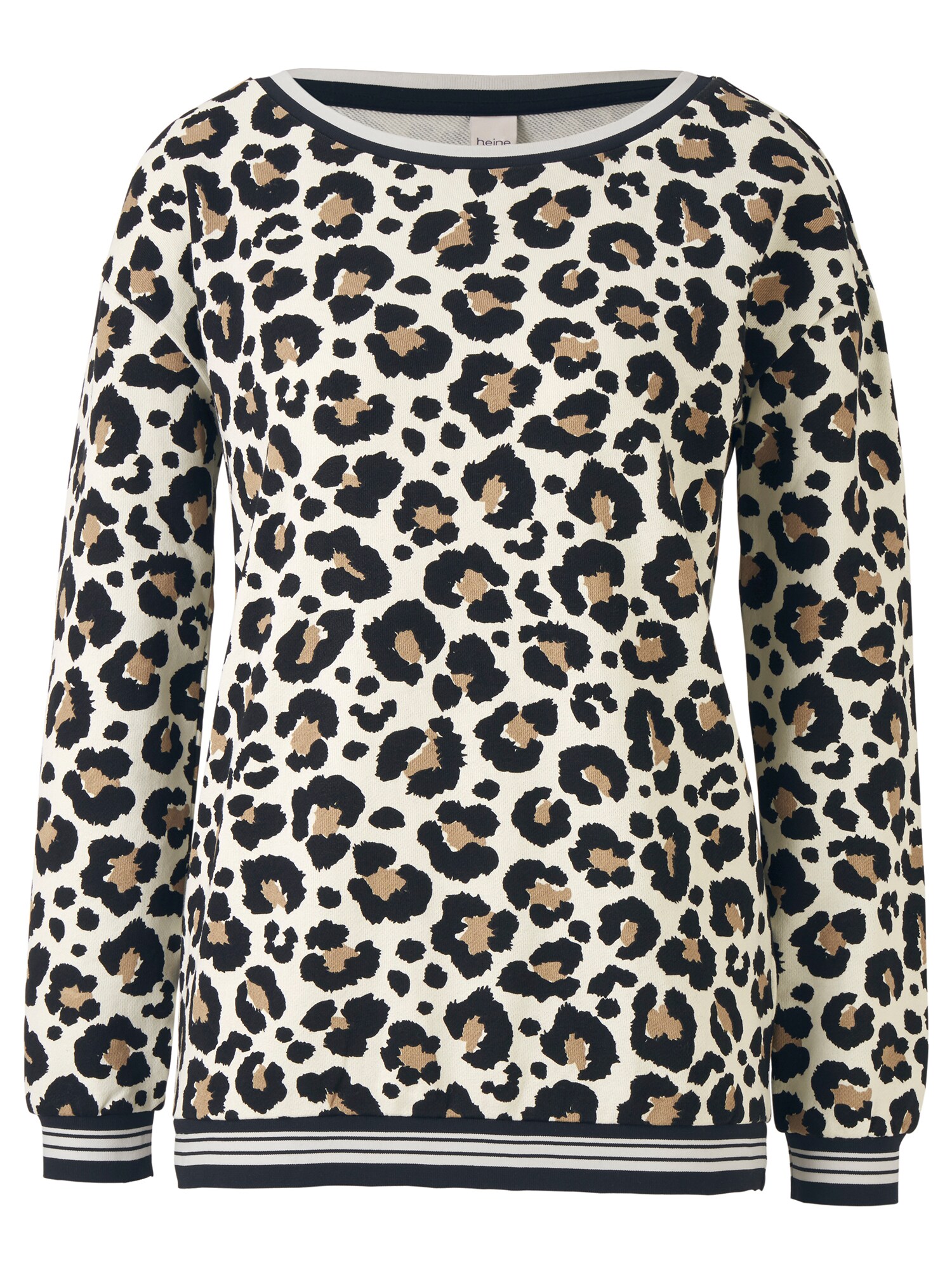 Heine Dames Trui Ecru Bruin Zwart heine kopen in de aanbieding