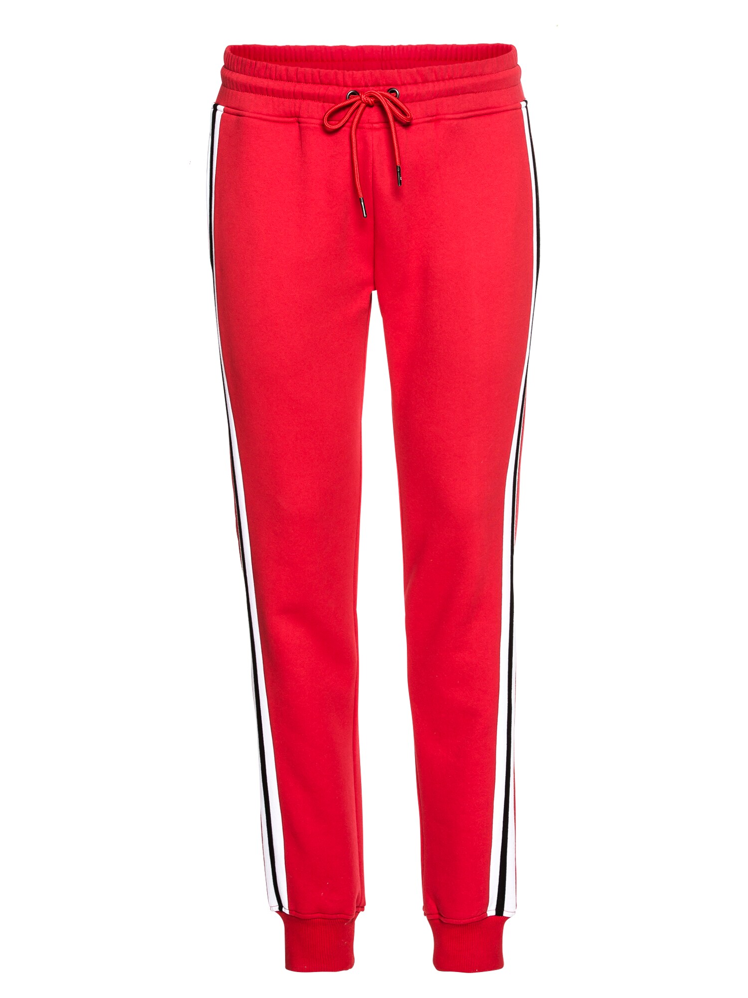 Urban Classics Kelnės '3-Tone Side Strip Terry Pants'  tamsiai mėlyna / ugnies raudona / balta