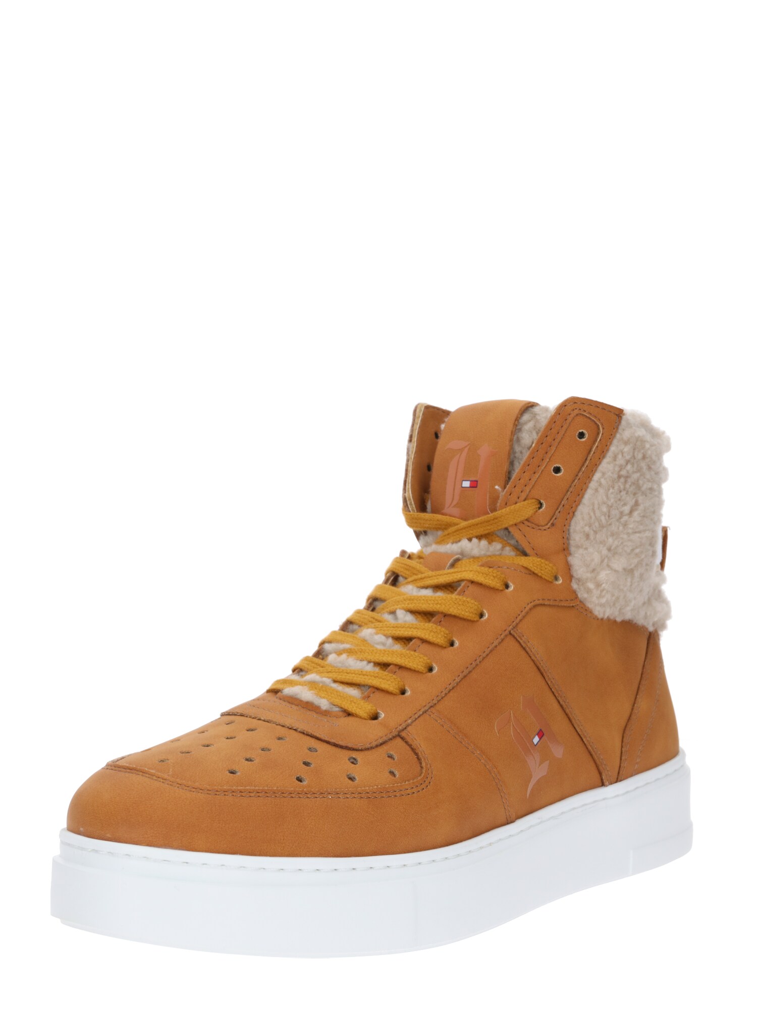 TOMMY HILFIGER Sportbačiai su auliuku 'Lewis Hamilton SHEARLING'  ruda (konjako)