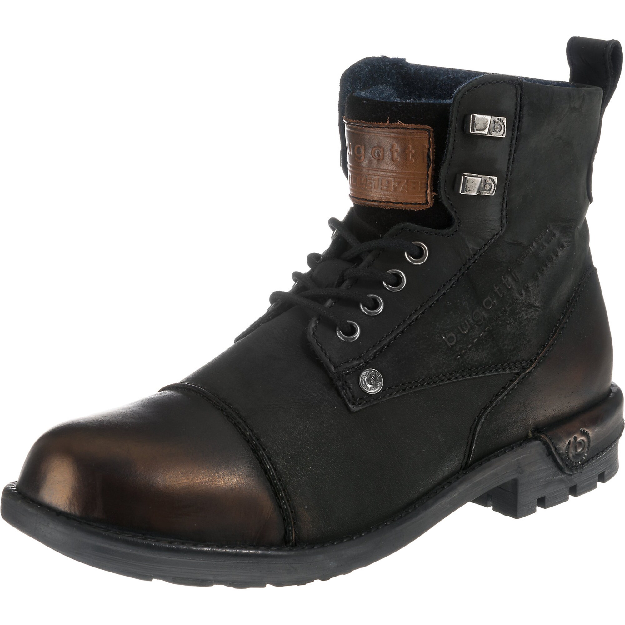 bugatti Schnürstiefeletten schwarz