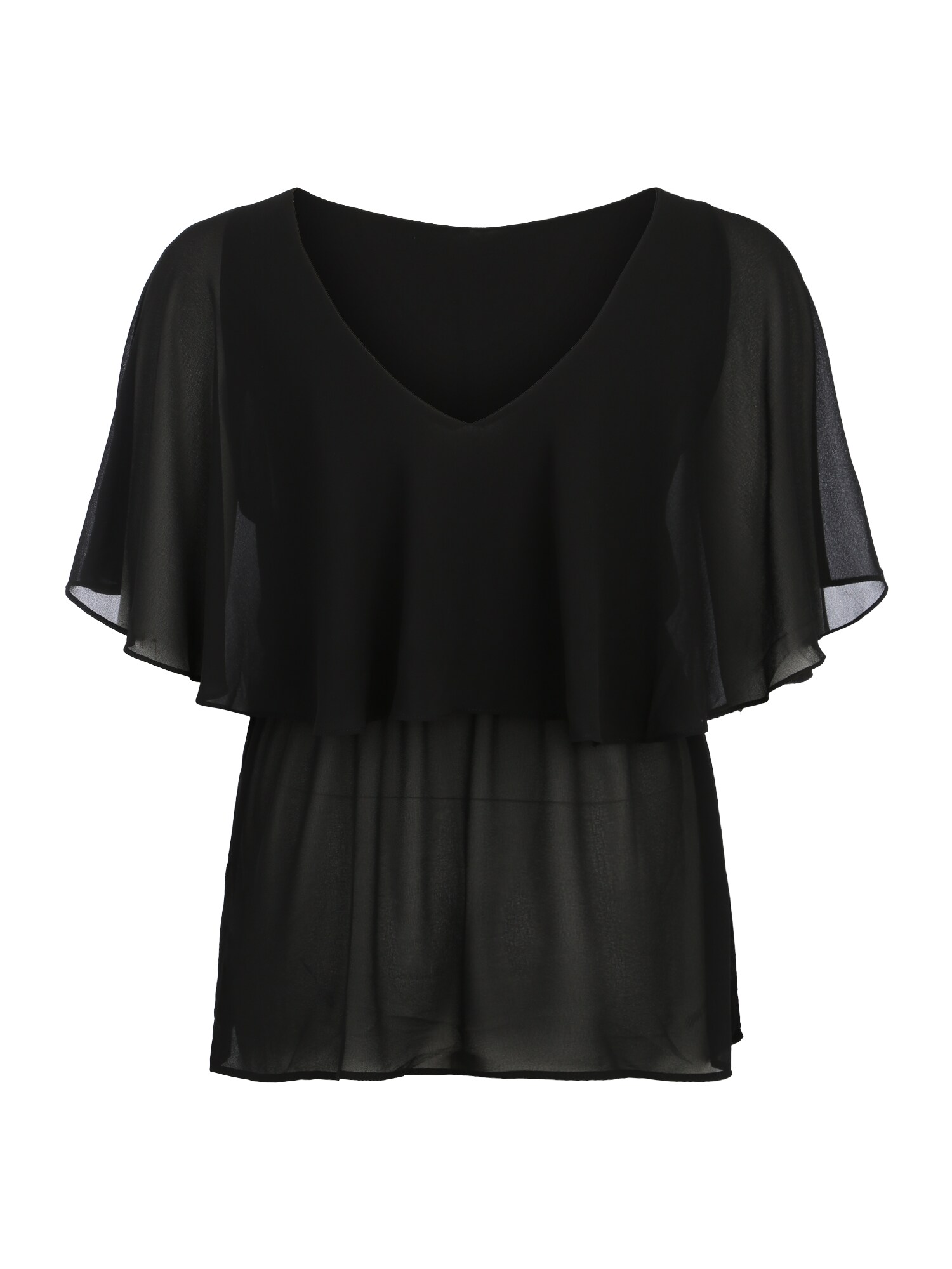 Zizzi Dames Blouse Xachelle Ss Zwart zizzi kopen in de aanbieding