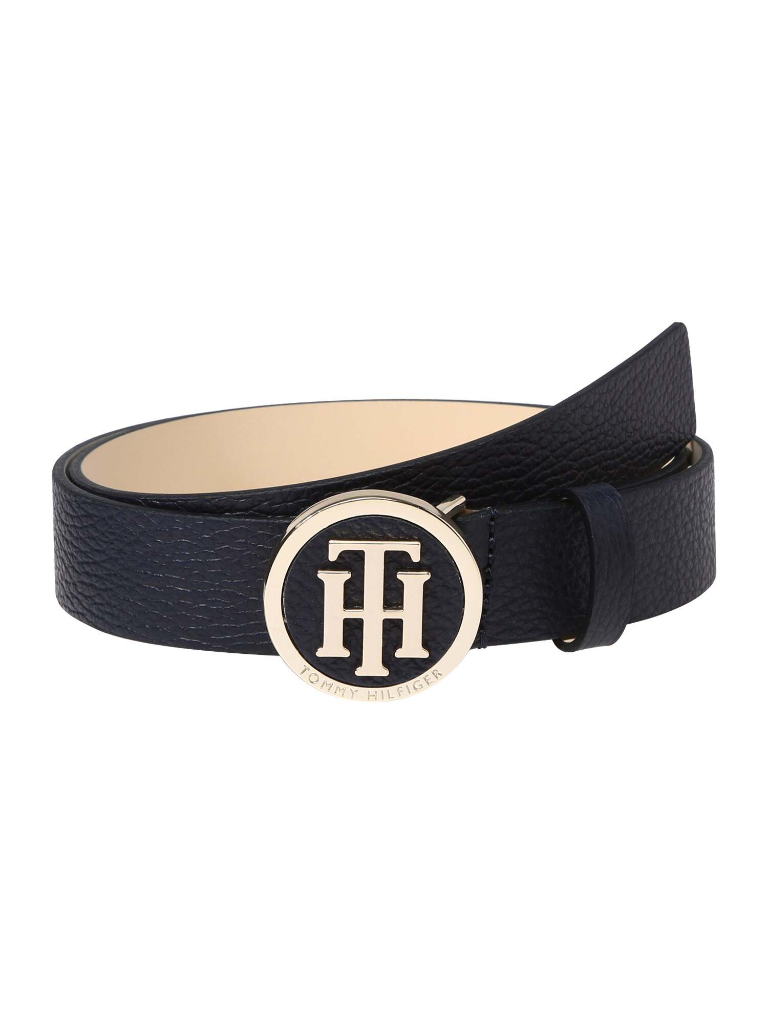Tommy Hilfiger Dames Riem Round Buckle Navy tommy hilfiger kopen in de aanbieding