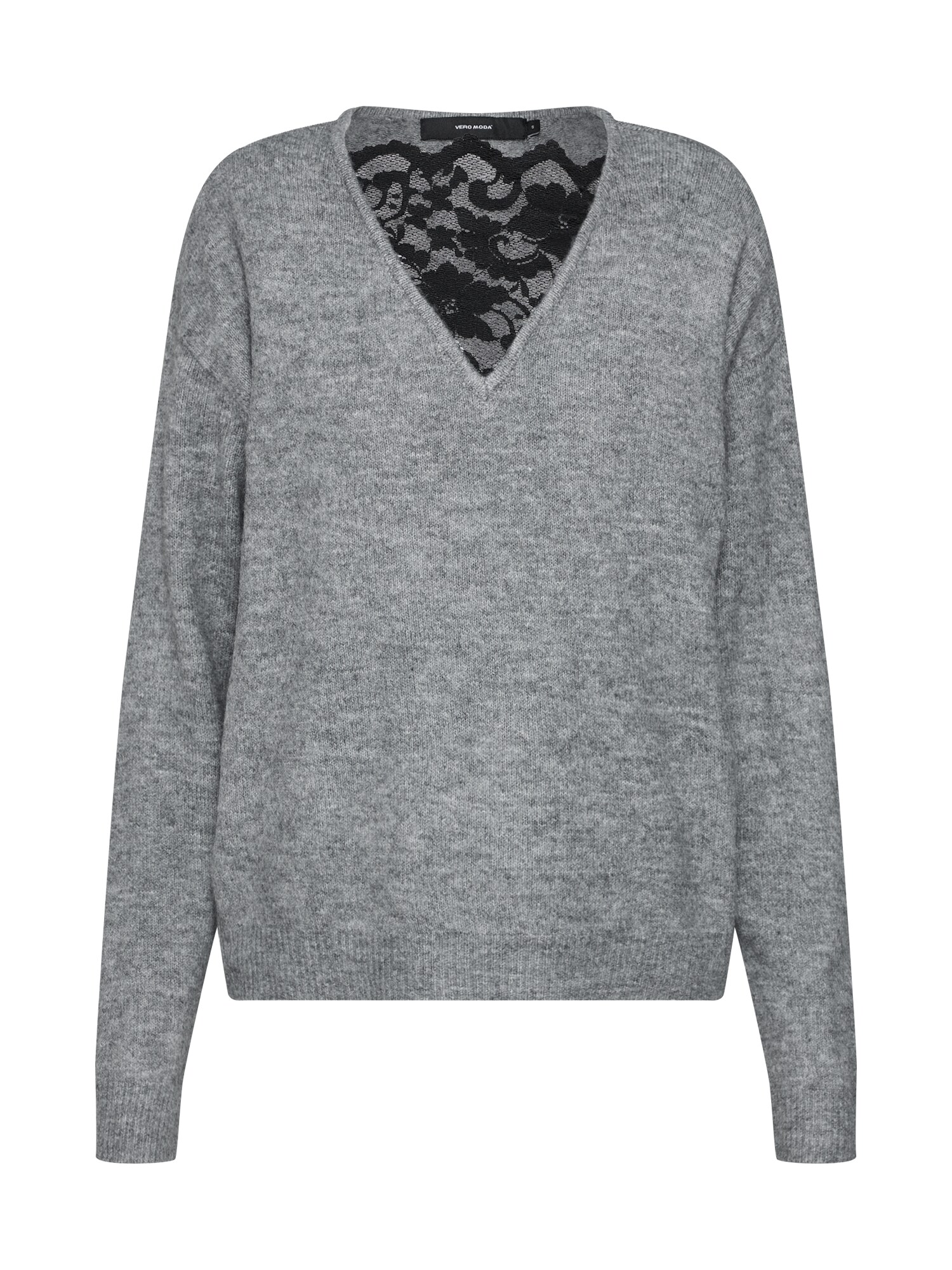 Vero Moda Dames Trui Rookgrijs Zwart vero moda kopen in de aanbieding