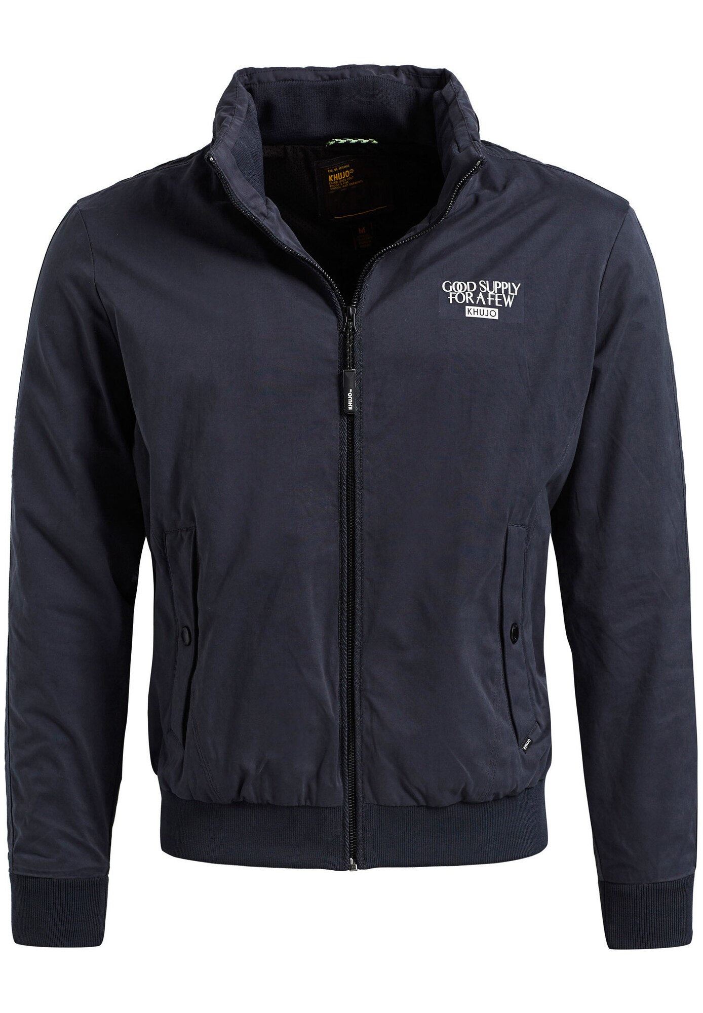 Khujo Heren Tussenjas Covis Navy Zwart Wit khujo kopen in de aanbieding