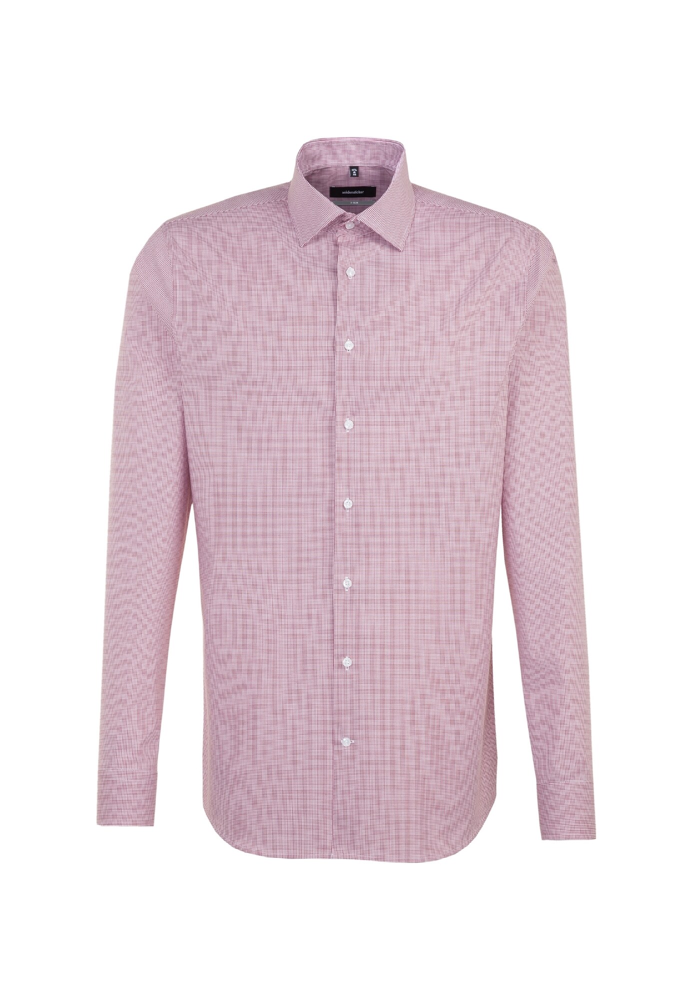 Seidensticker Heren Zakelijk Overhemd Pastelrood Wit seidensticker kopen in de aanbieding