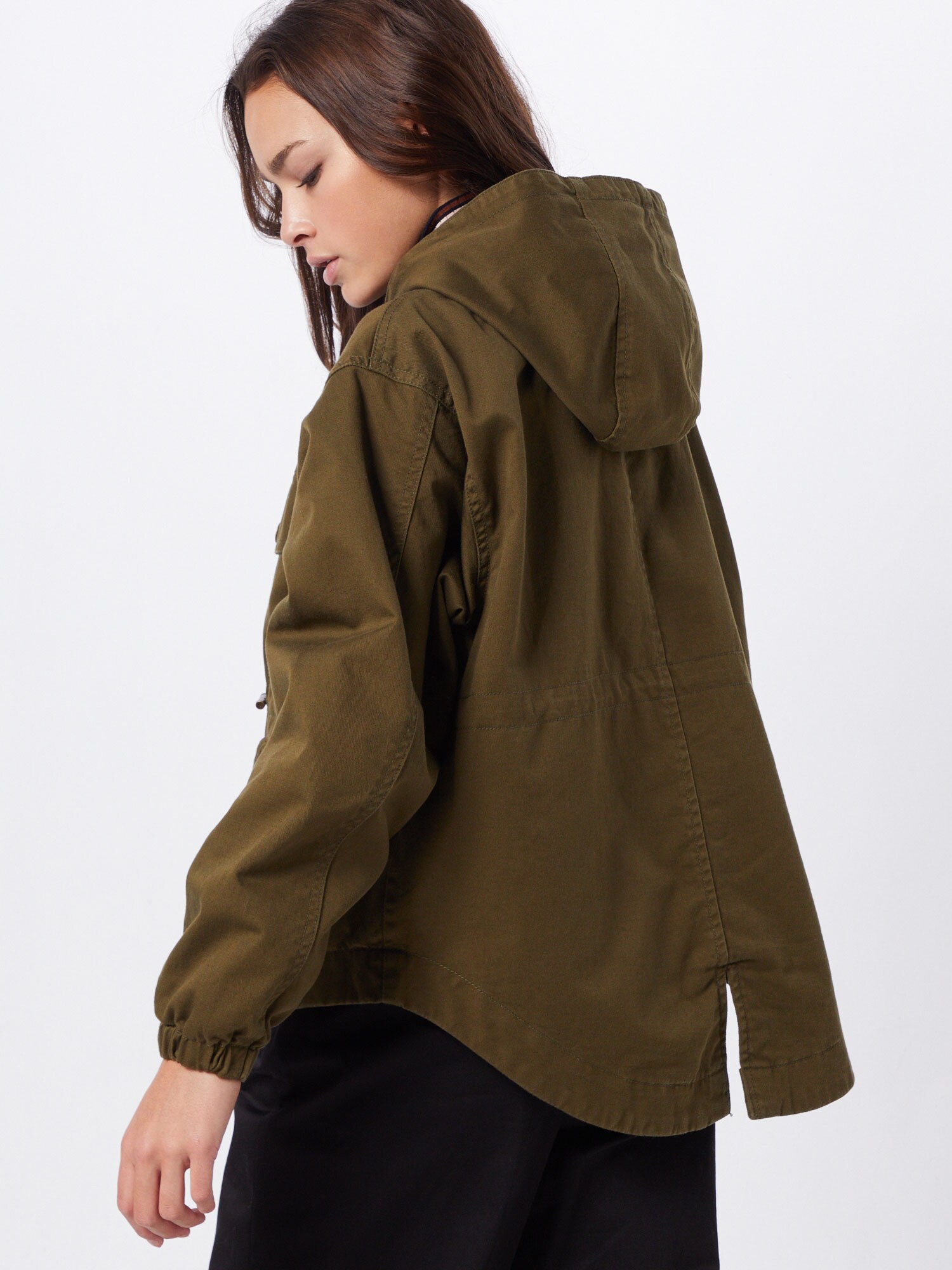Urban Classics Prechodná parka  olivová (obrázok 3)
