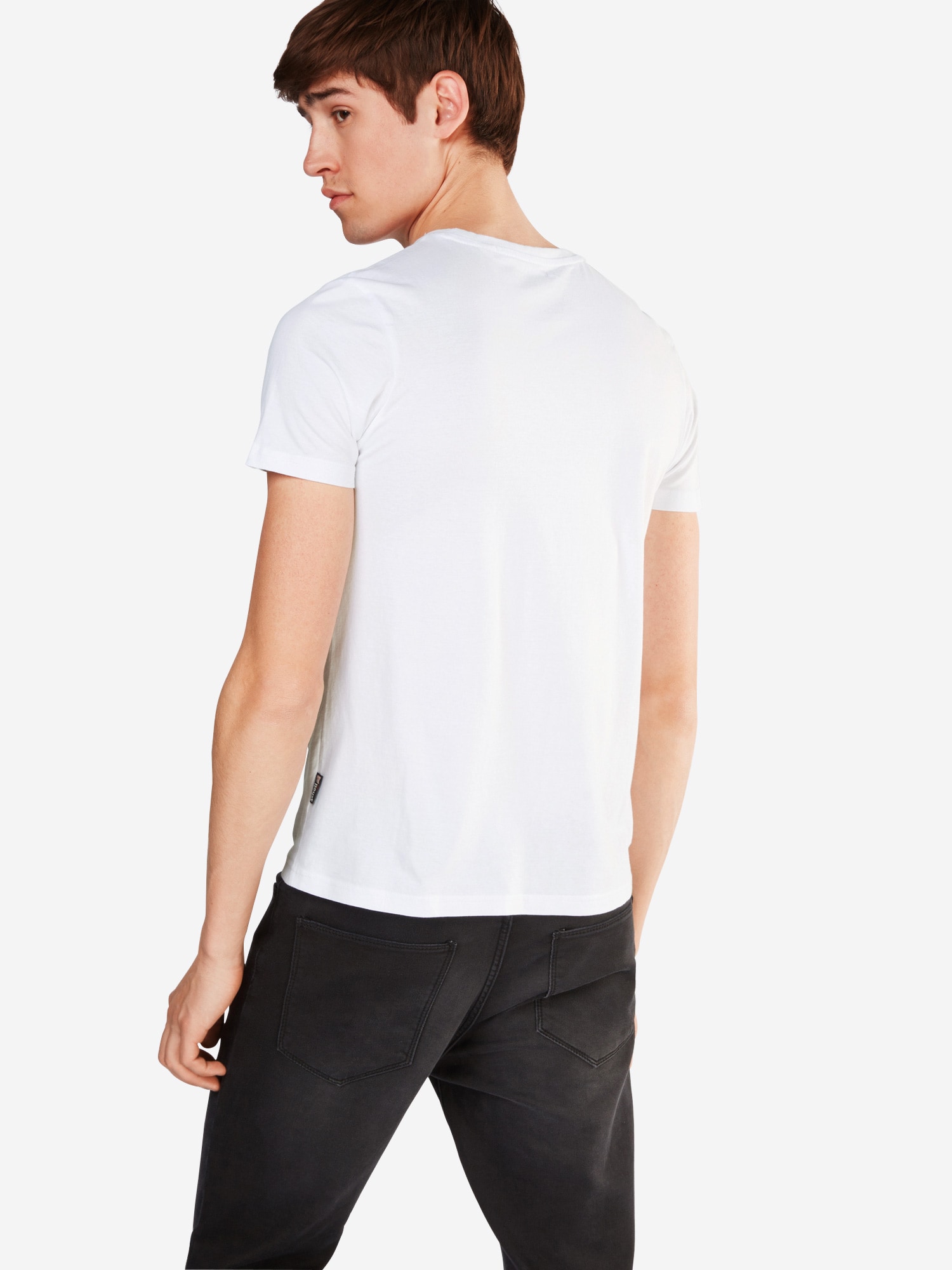 Schott NYC Camiseta  rojo / negro / blanco – imagen 3