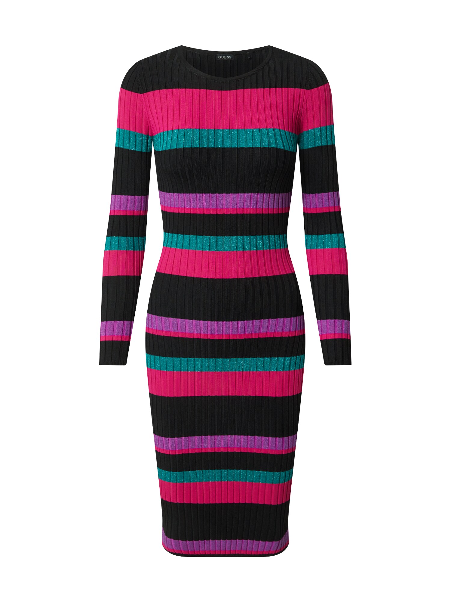 Guess Rochie Tricotat 'angela'  Turcoaz / Roz / Negru