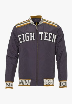 PLUS EIGHTEEN Tussenjas Geel / Grijs / Offwhite