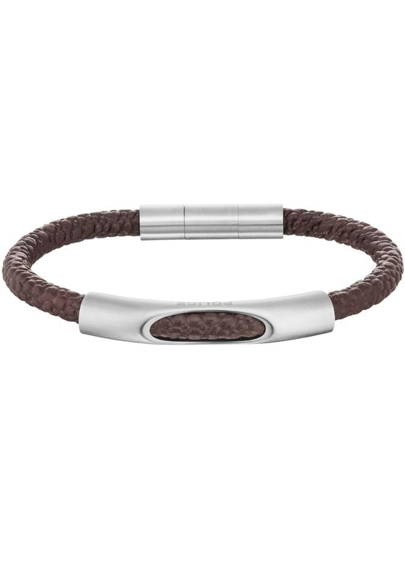 POLICE Armband ''''Jersey, PJ26144BLC.02'''' braun / silber