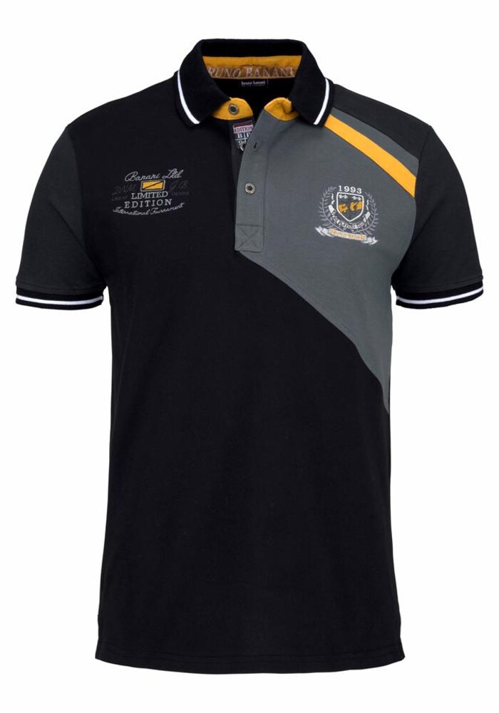 Bruno Banani Poloshirt Herren Größe XXL gelb / grau / schwarz