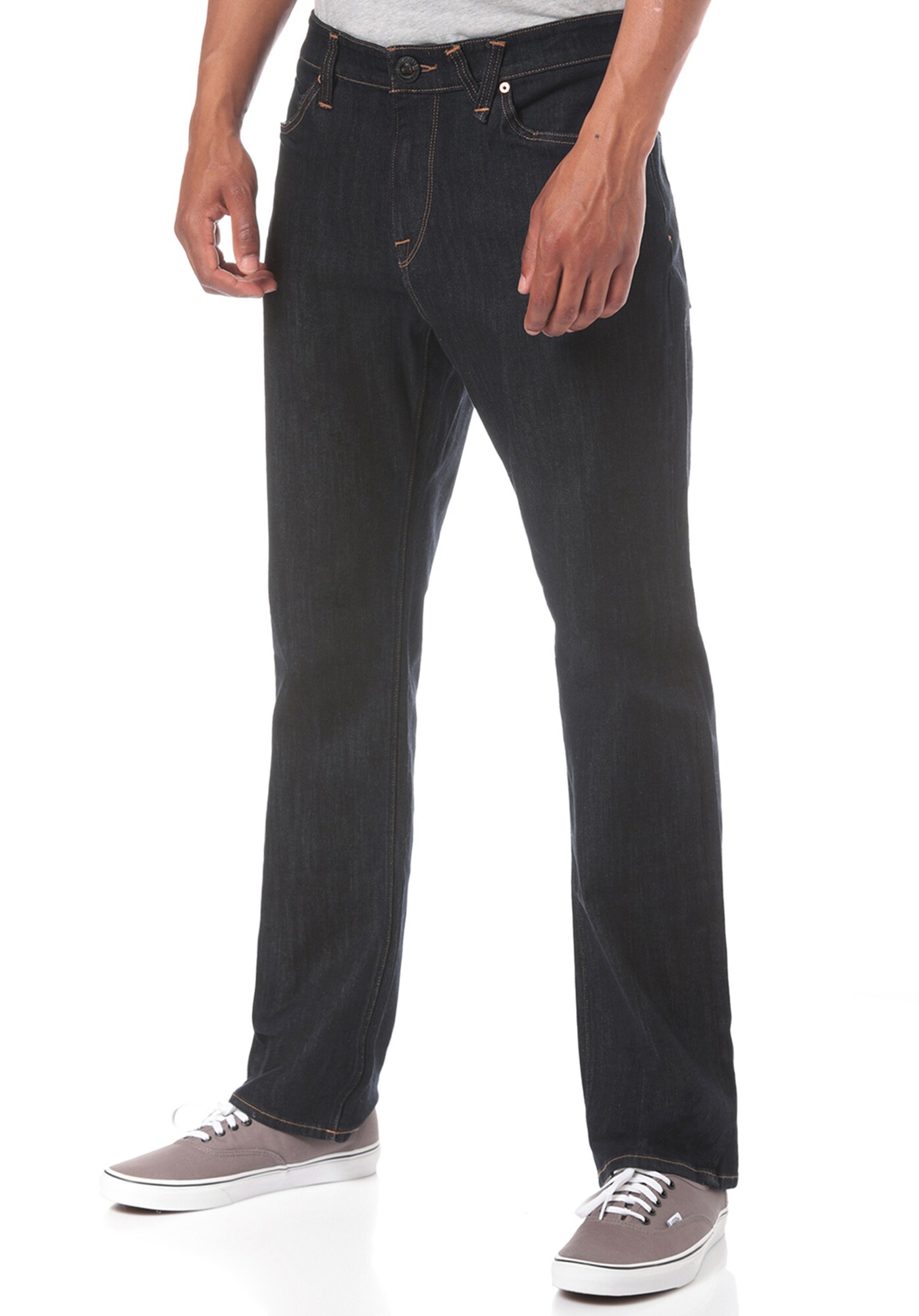 Volcom Heren Jeans Kinkade Donkerblauw volcom kopen in de aanbieding