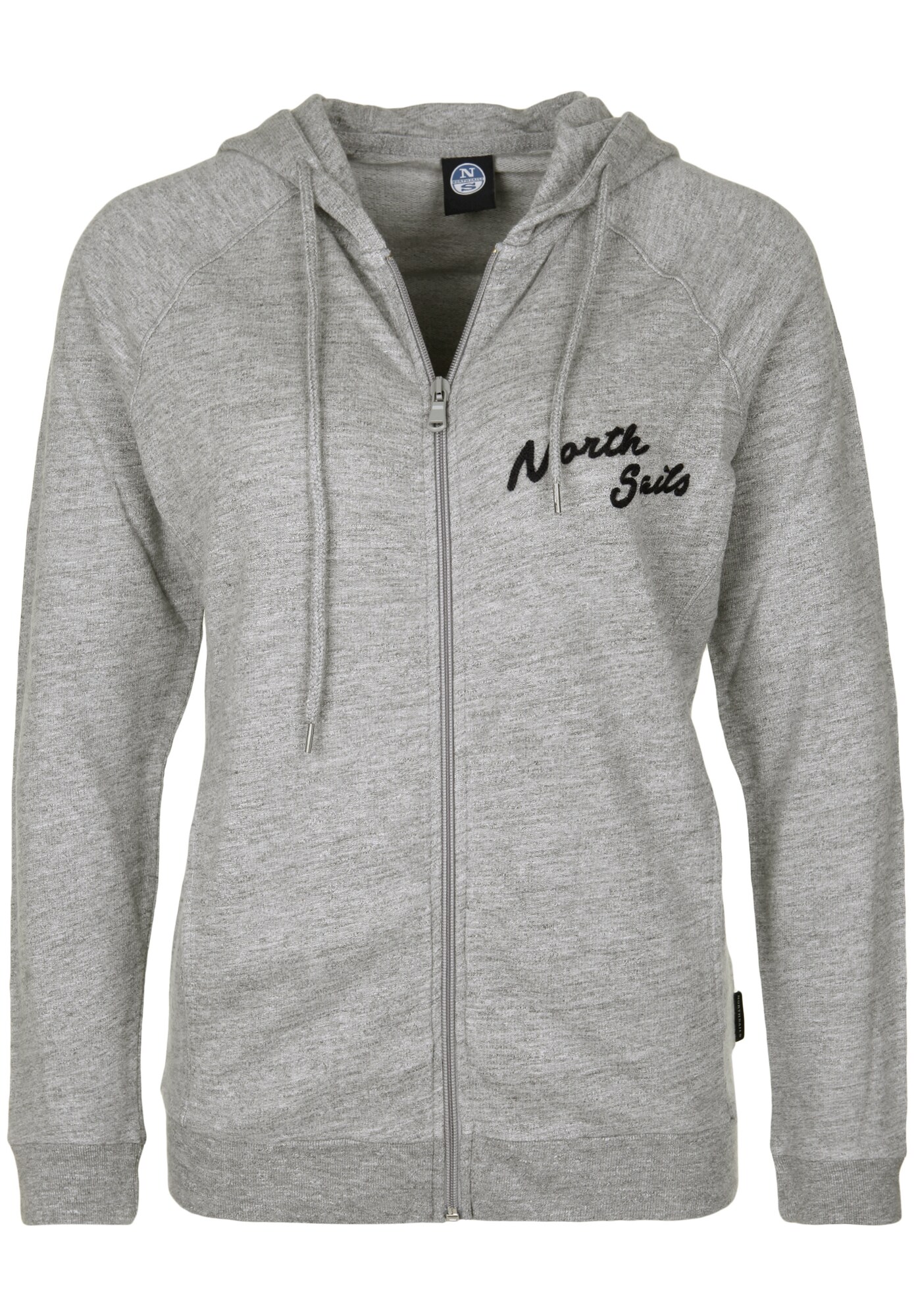 North Sails Dames Gebreid Vest Hooded Full Zip Grijs north sails kopen in de aanbieding