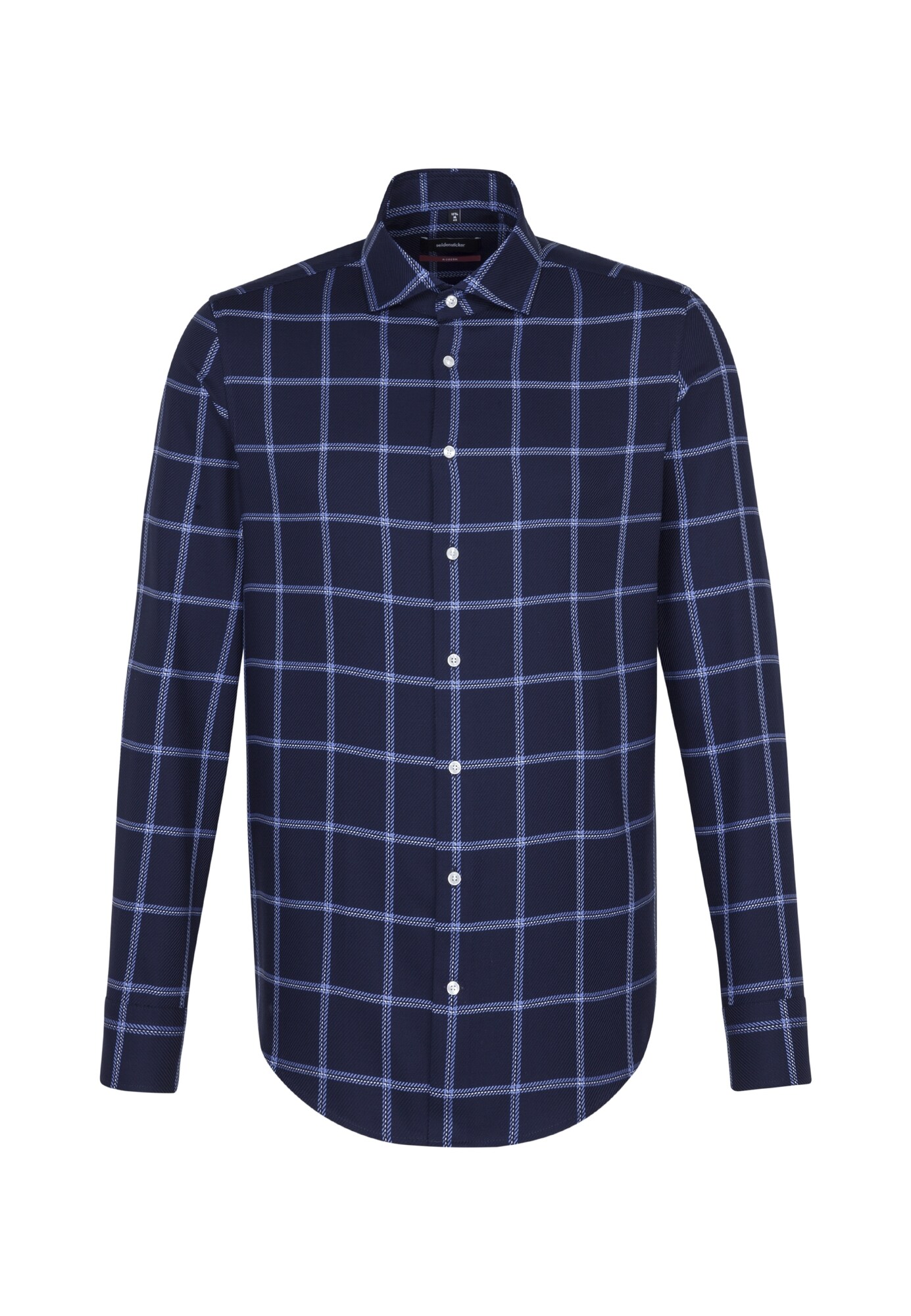 Seidensticker Heren Zakelijk Overhemd Modern Blauw Nachtblauw Wit seidensticker kopen in de aanbieding