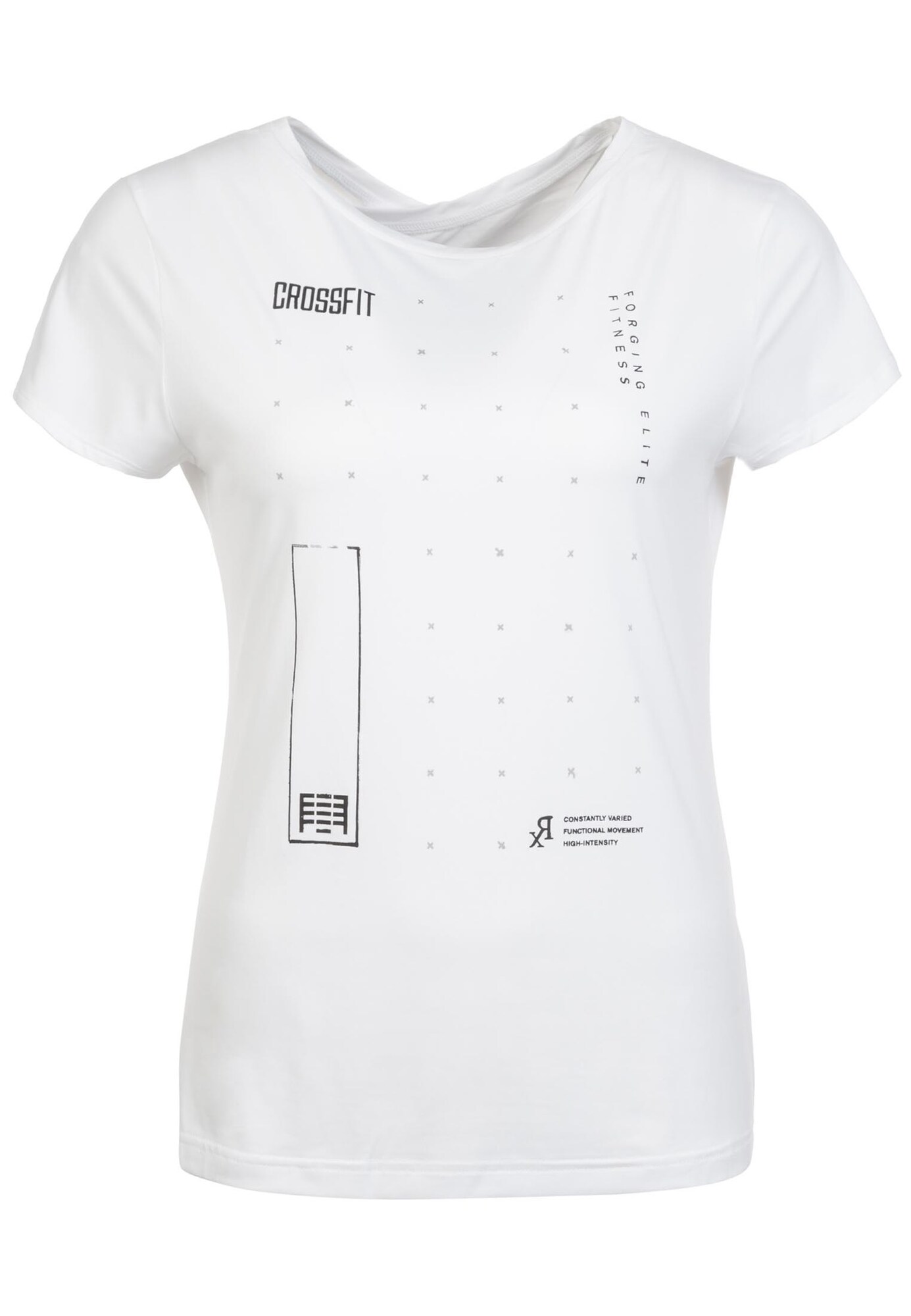 Reebok Dames Functioneel Shirt Crossfit Activchill Zwart Wit reebok kopen in de aanbieding