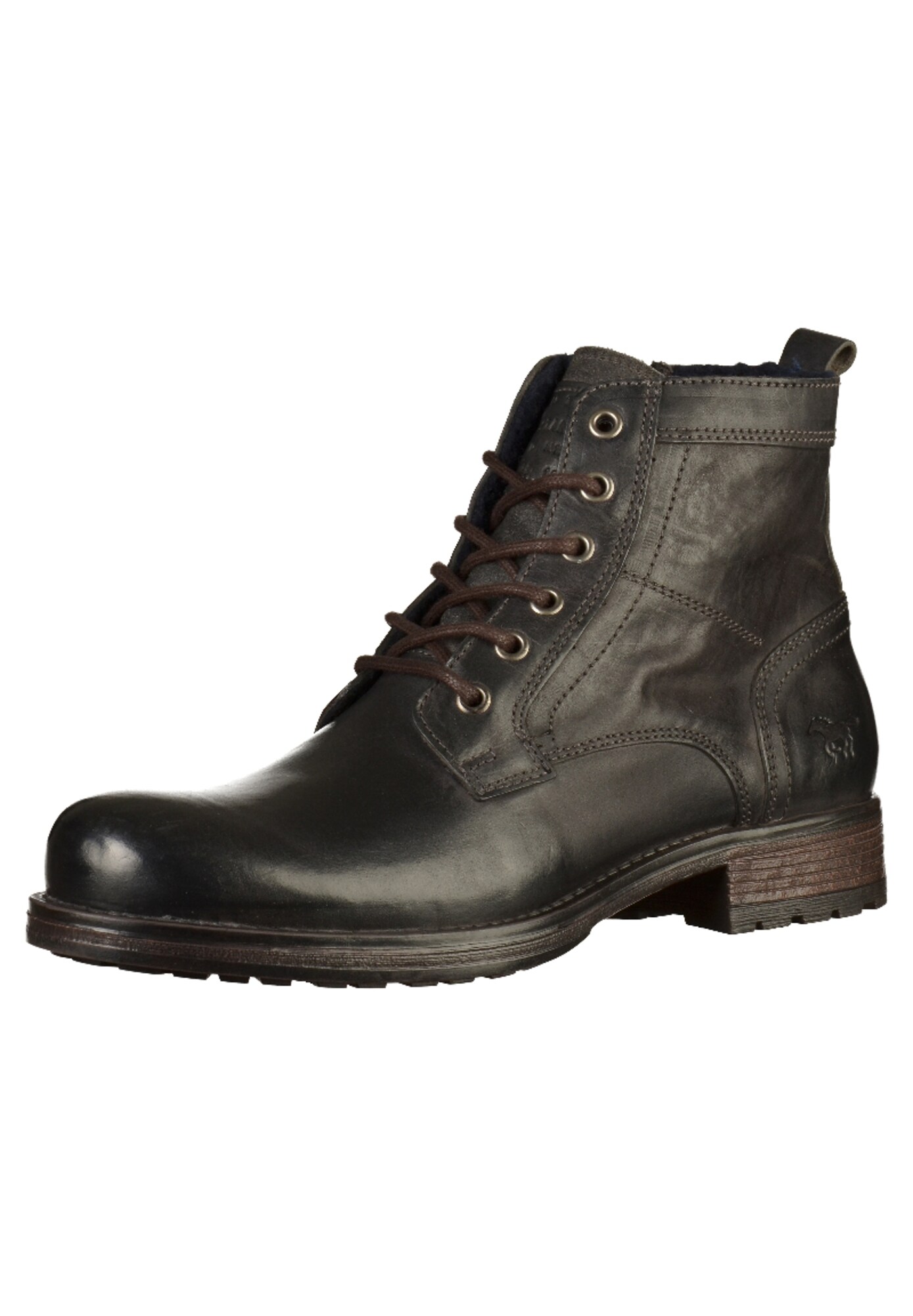 Mustang Heren Veterboots Donkerbruin Antraciet mustang kopen in de aanbieding
