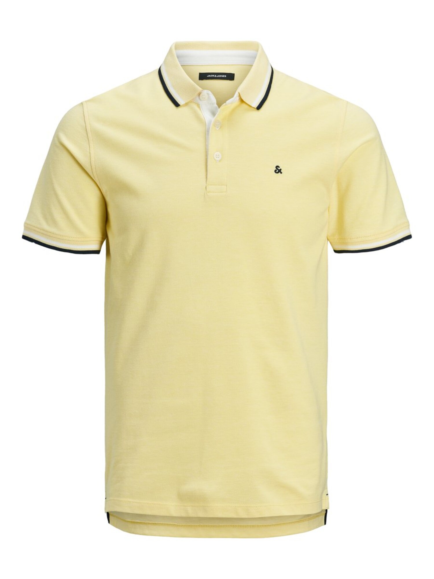 JACK & JONES Marškinėliai  margai balta / juoda / šviesiai geltona