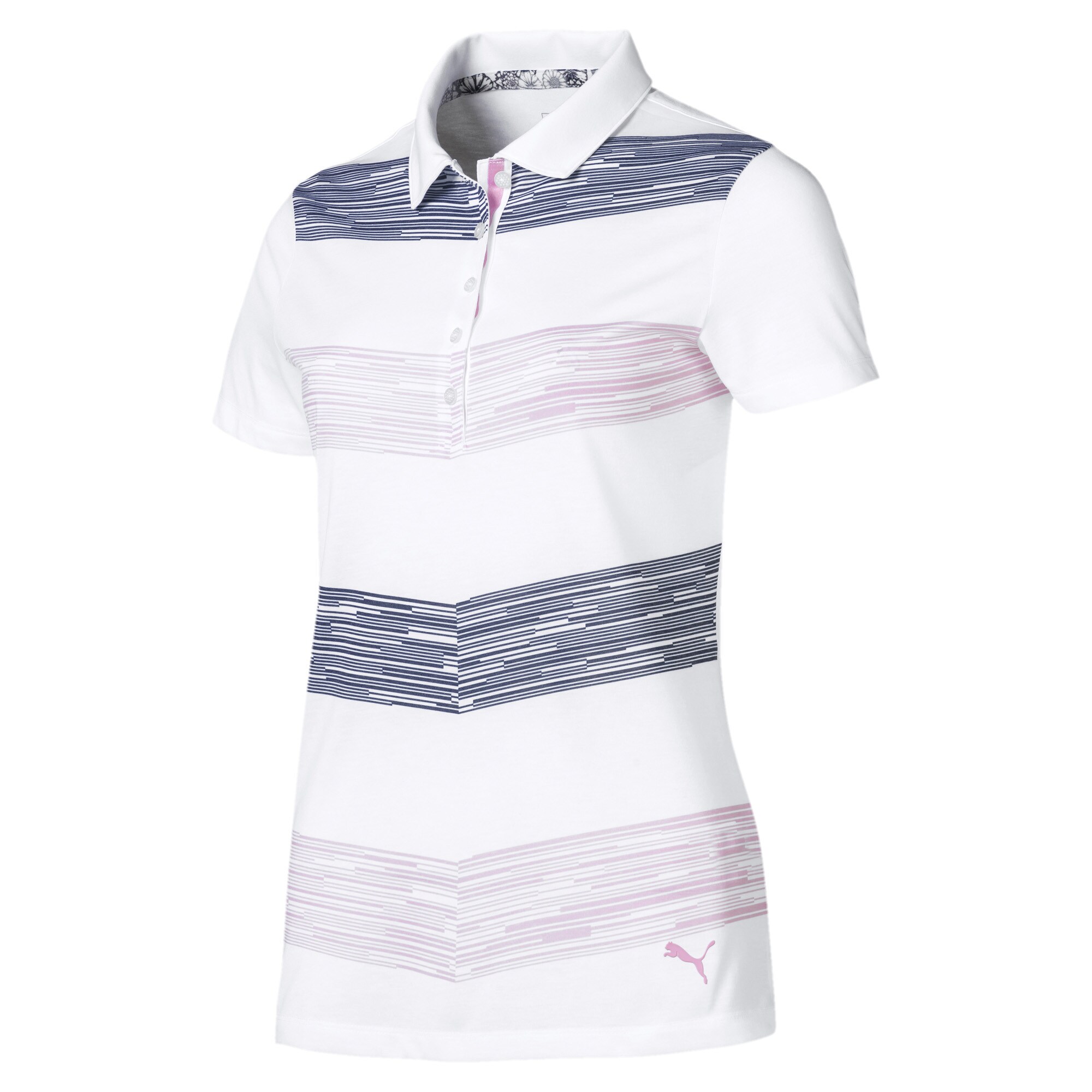 Puma Dames Functioneel Shirt Race Day Donkerlila Pastelroze Wit puma kopen in de aanbieding