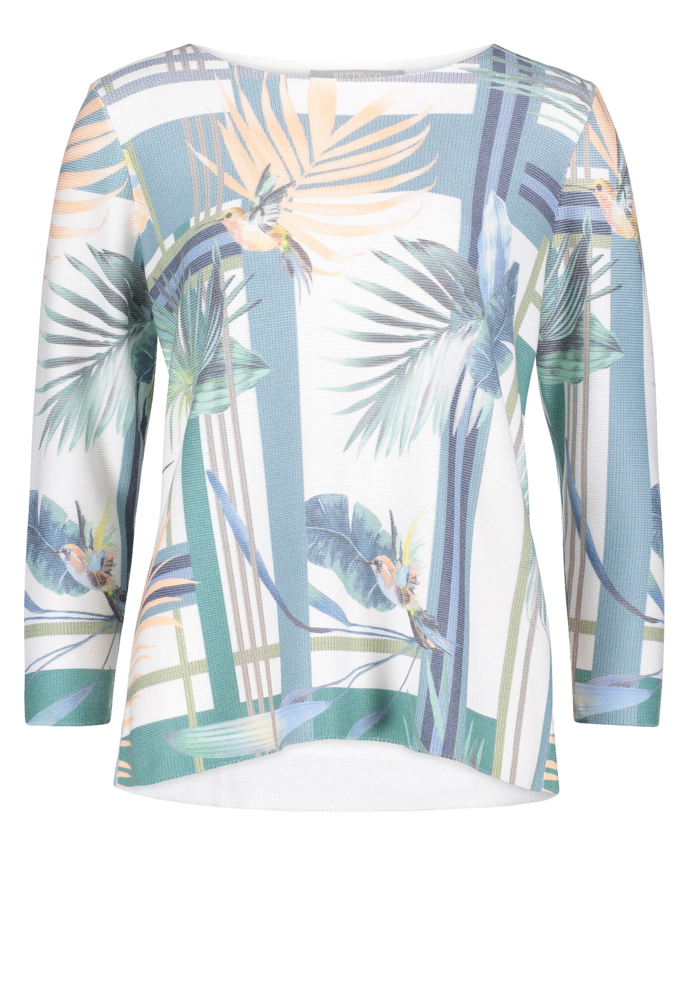 Betty Co Dames Trui Opaal Duifblauw Smaragd Perzik Wit betty co kopen in de aanbieding