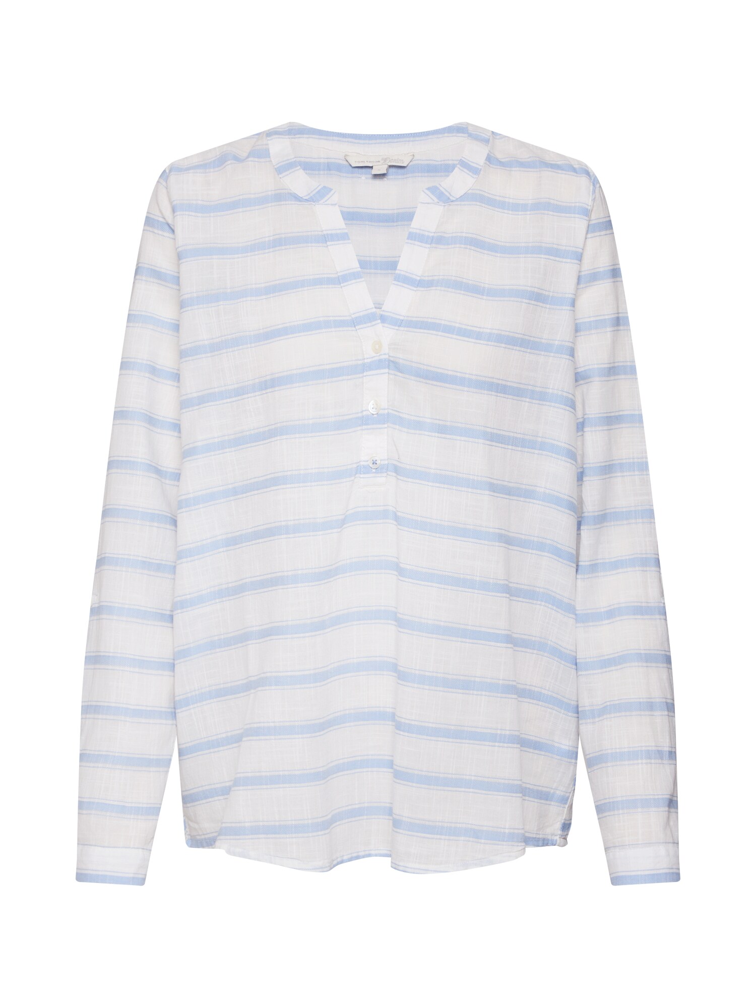 TOM TAILOR DENIM Palaidinė  balta / mėlyna