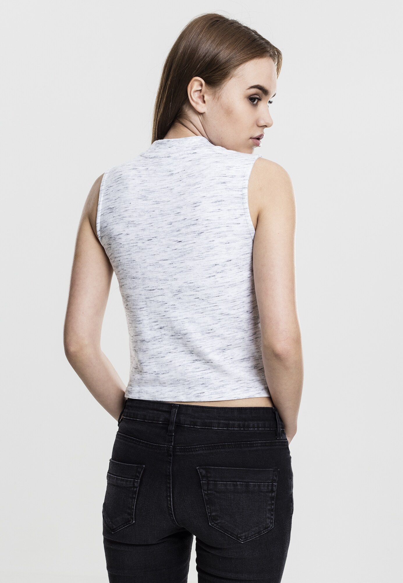 Urban Classics Top biela melírovaná (obrázok 4)