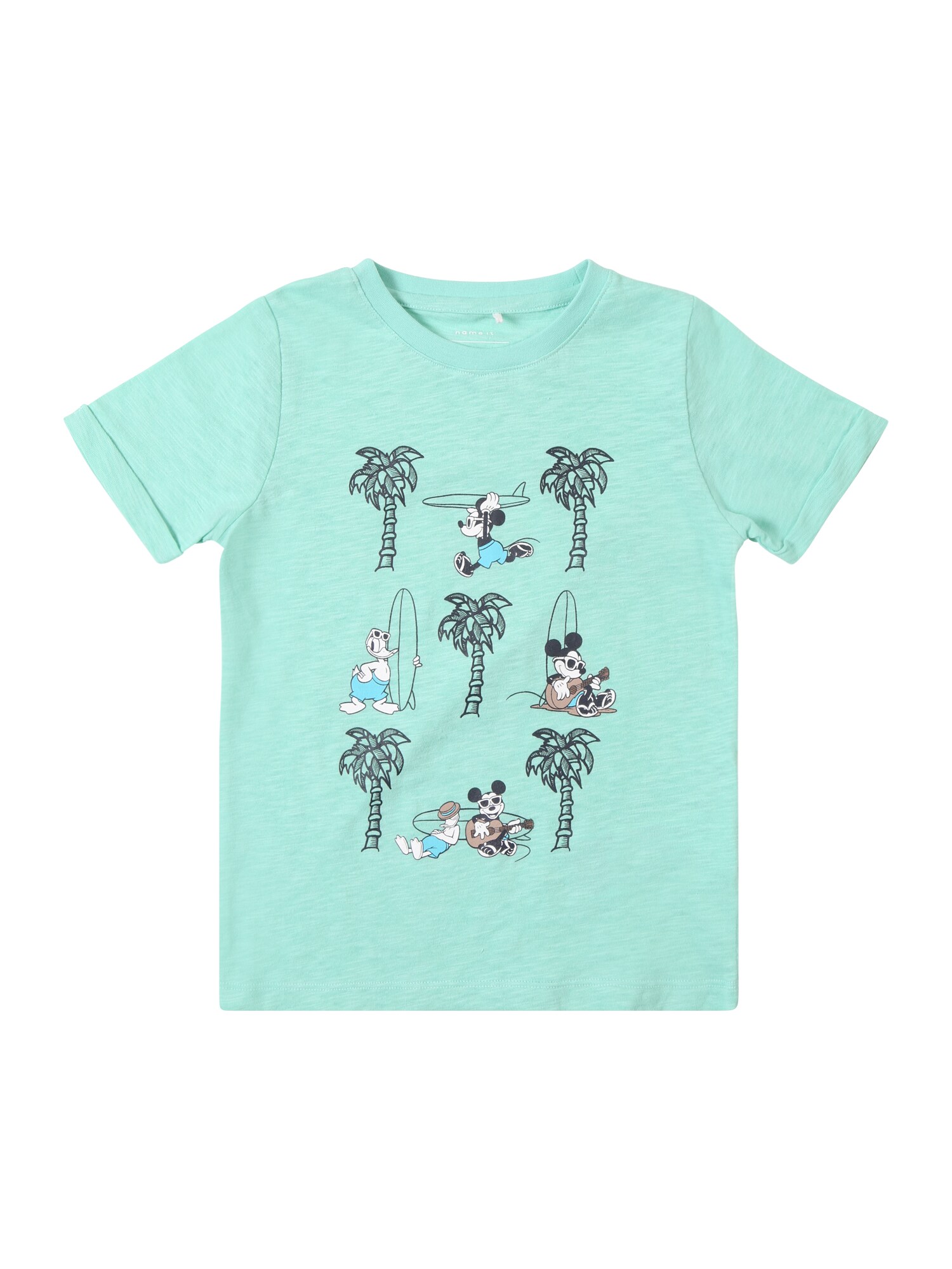 Name It Jongens Shirt Nmmmickey Caspian Ss Top Wdi Blauw Lichtblauw name it kopen in de aanbieding
