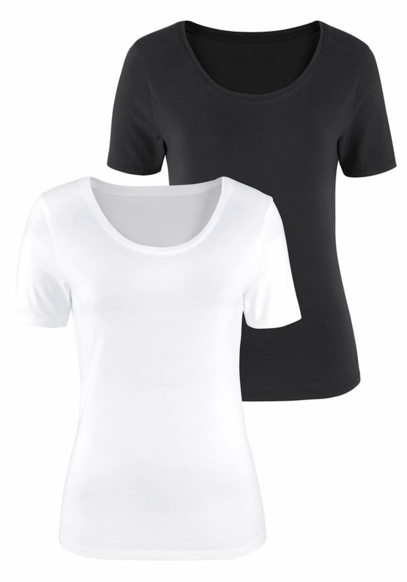 VIVANCE Tricou  negru / alb
