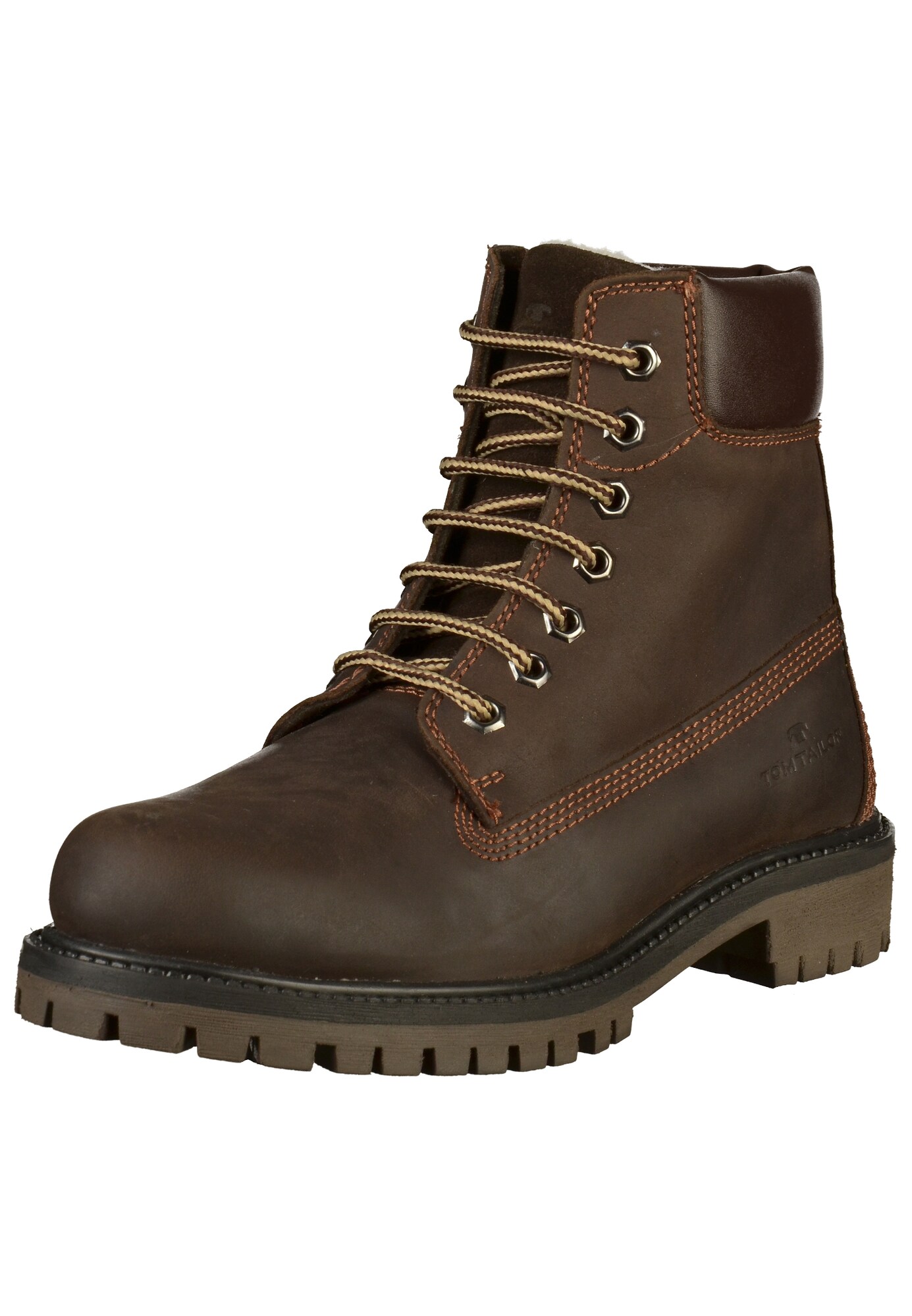 Tom Tailor Heren Veterboots Chocoladebruin tom tailor kopen in de aanbieding