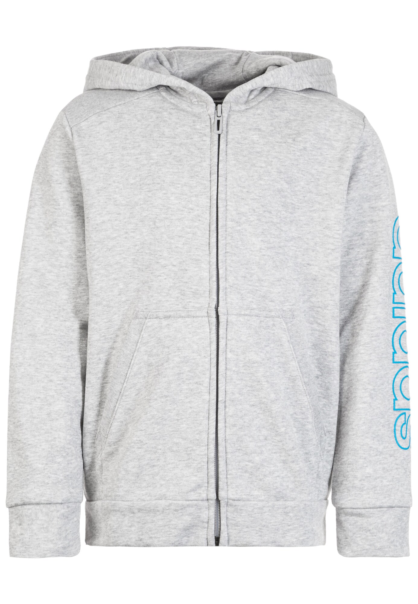 Adidas Performance Meisjes Sportief Sweatvest Essentials Commercial Linear Turquoise Grijs adidas performance kopen in de aanbieding