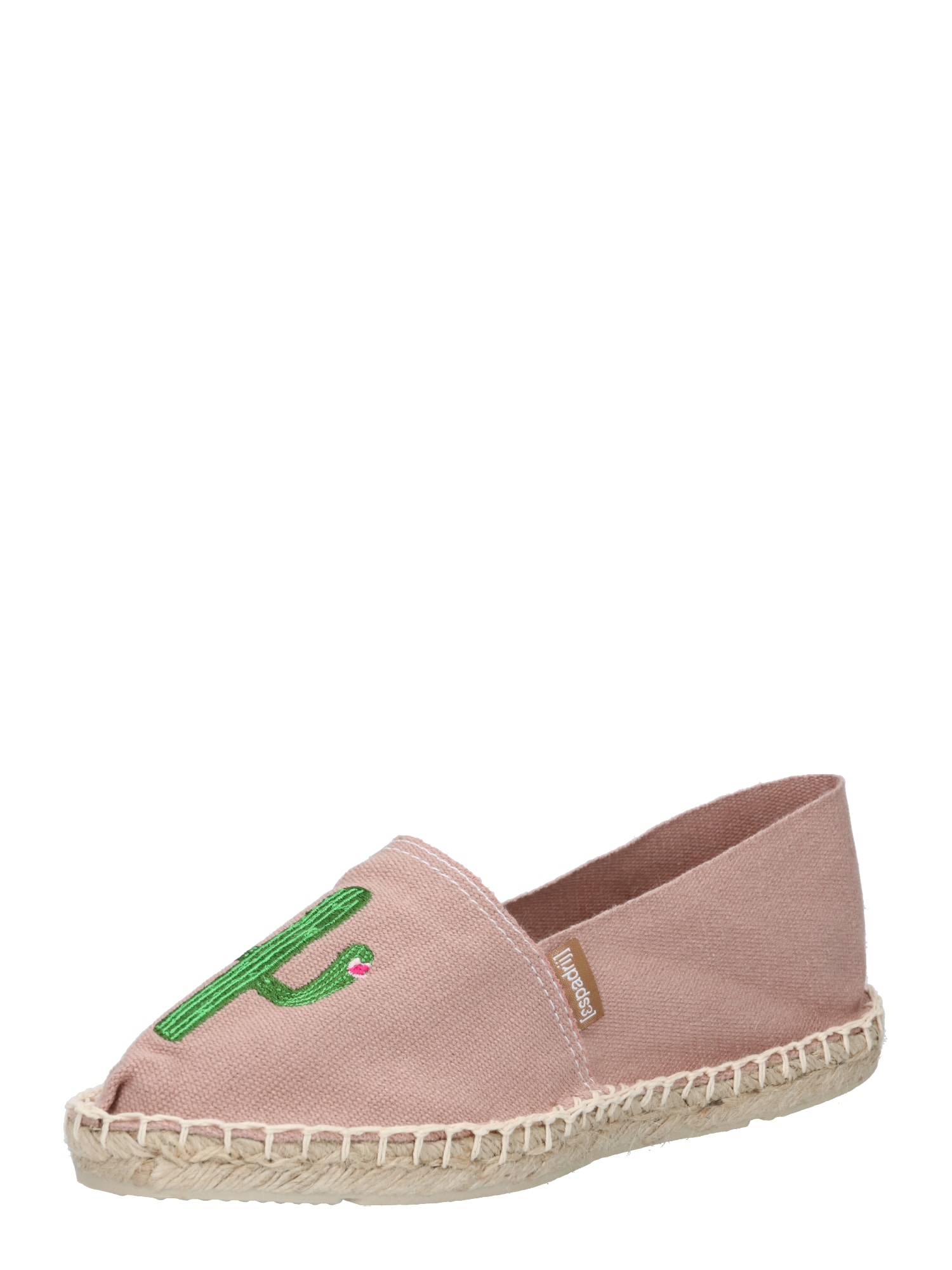 espadrij l´originale Espadrilės 'Classic Brodé'  rožių spalva / pudros spalva / žalia / balta