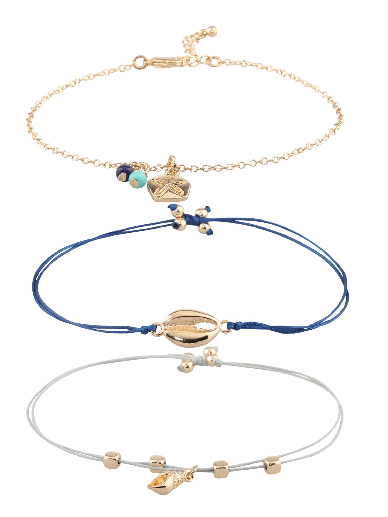 About You Dames Armband Judith Blauw Goud about you kopen in de aanbieding