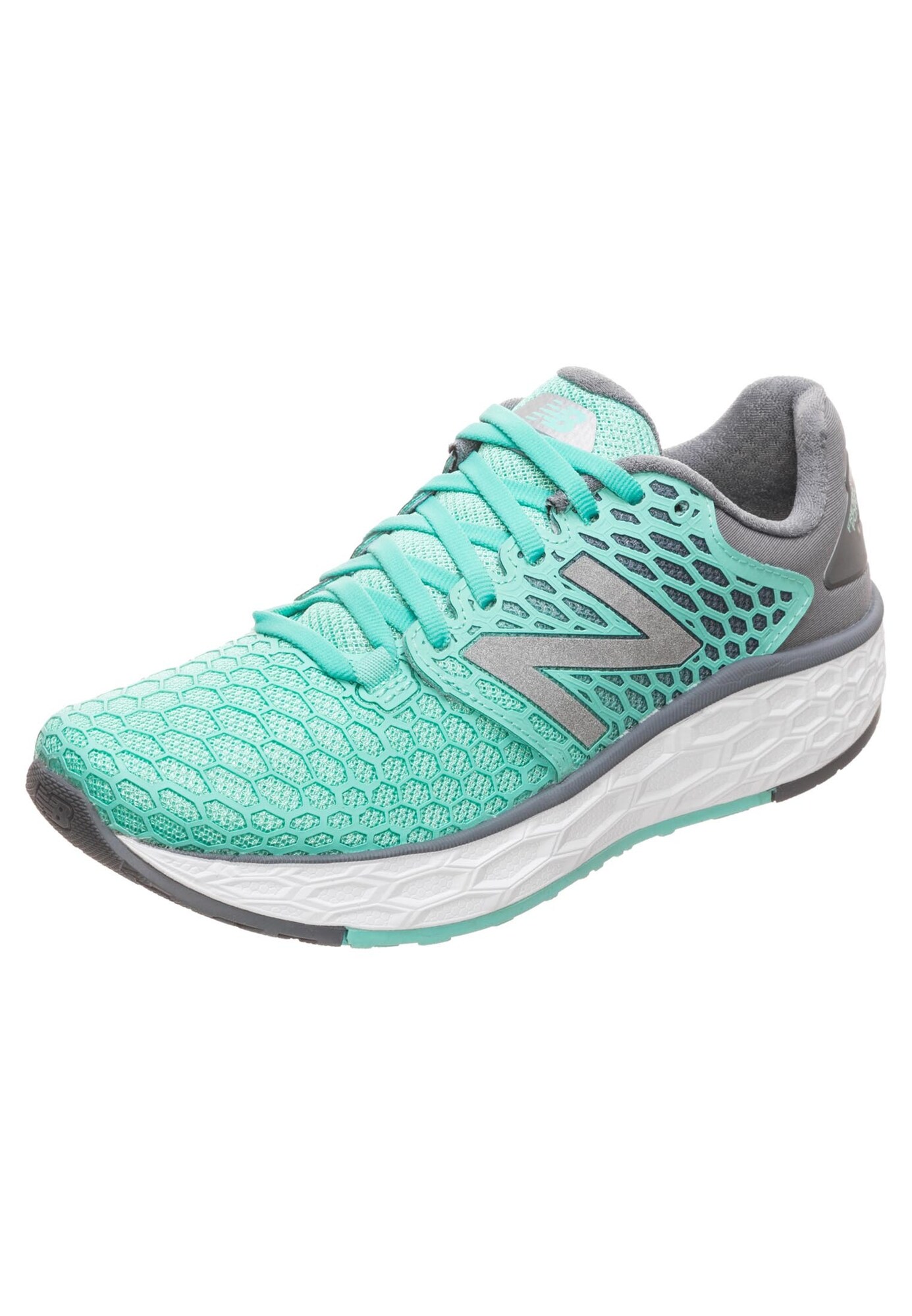 New Balance Dames Loopschoen Vongo V3 Grijs Jade Groen new balance kopen in de aanbieding