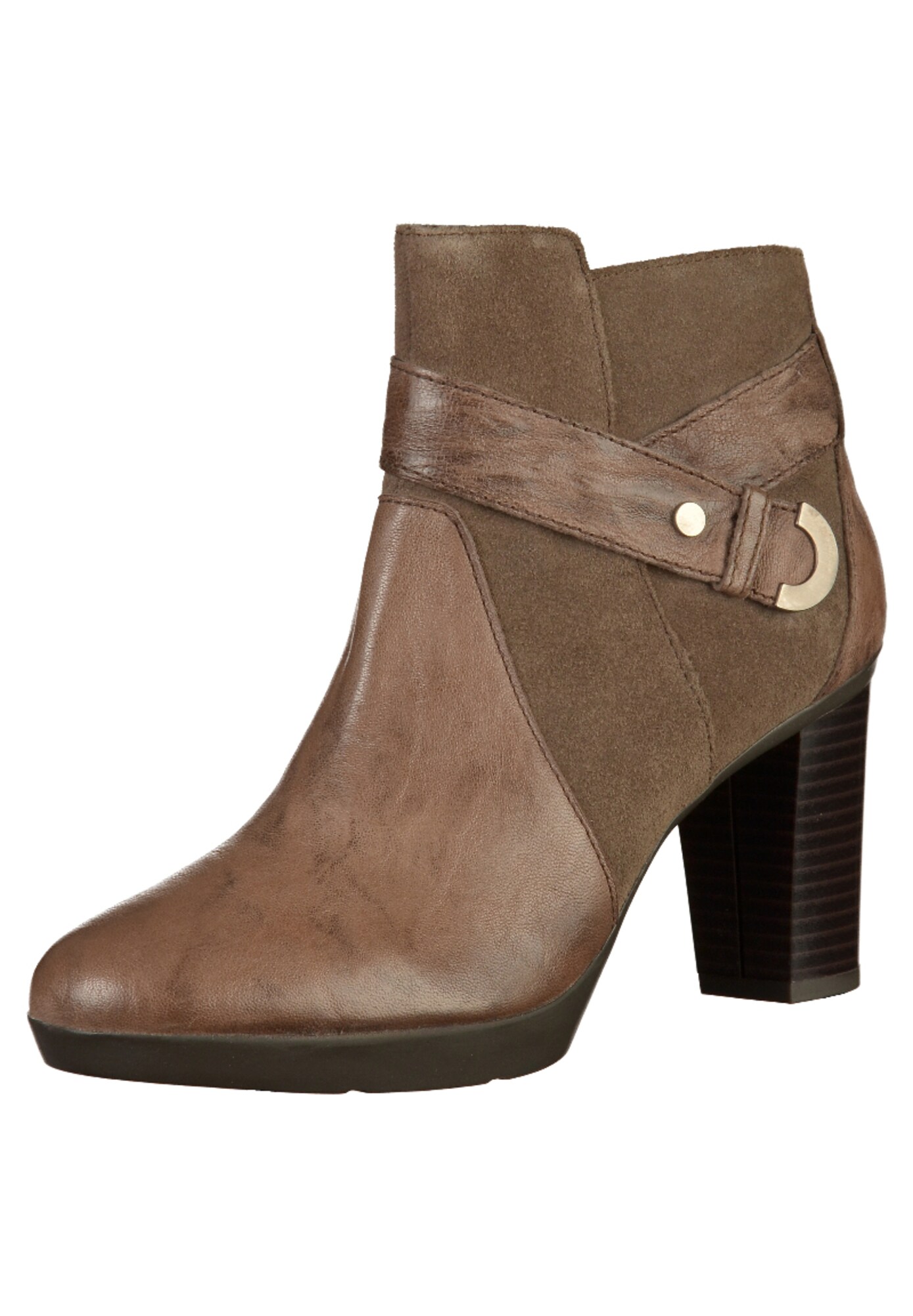 Geox Dames Enkellaarsjes Taupe geox kopen in de aanbieding