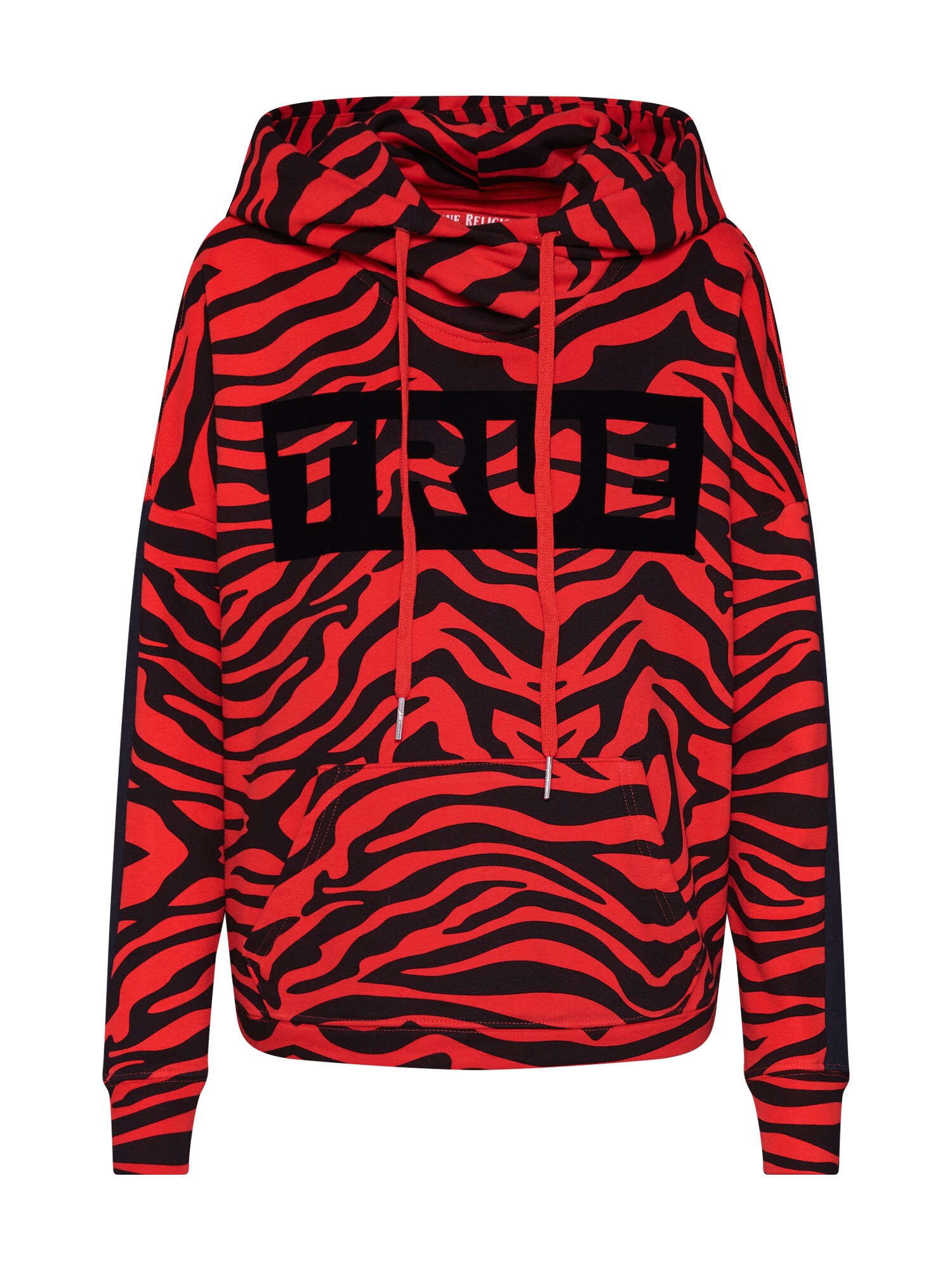 True Religion Dames Sweatshirt Hoodie Zebra Sinaasappel true religion kopen in de aanbieding