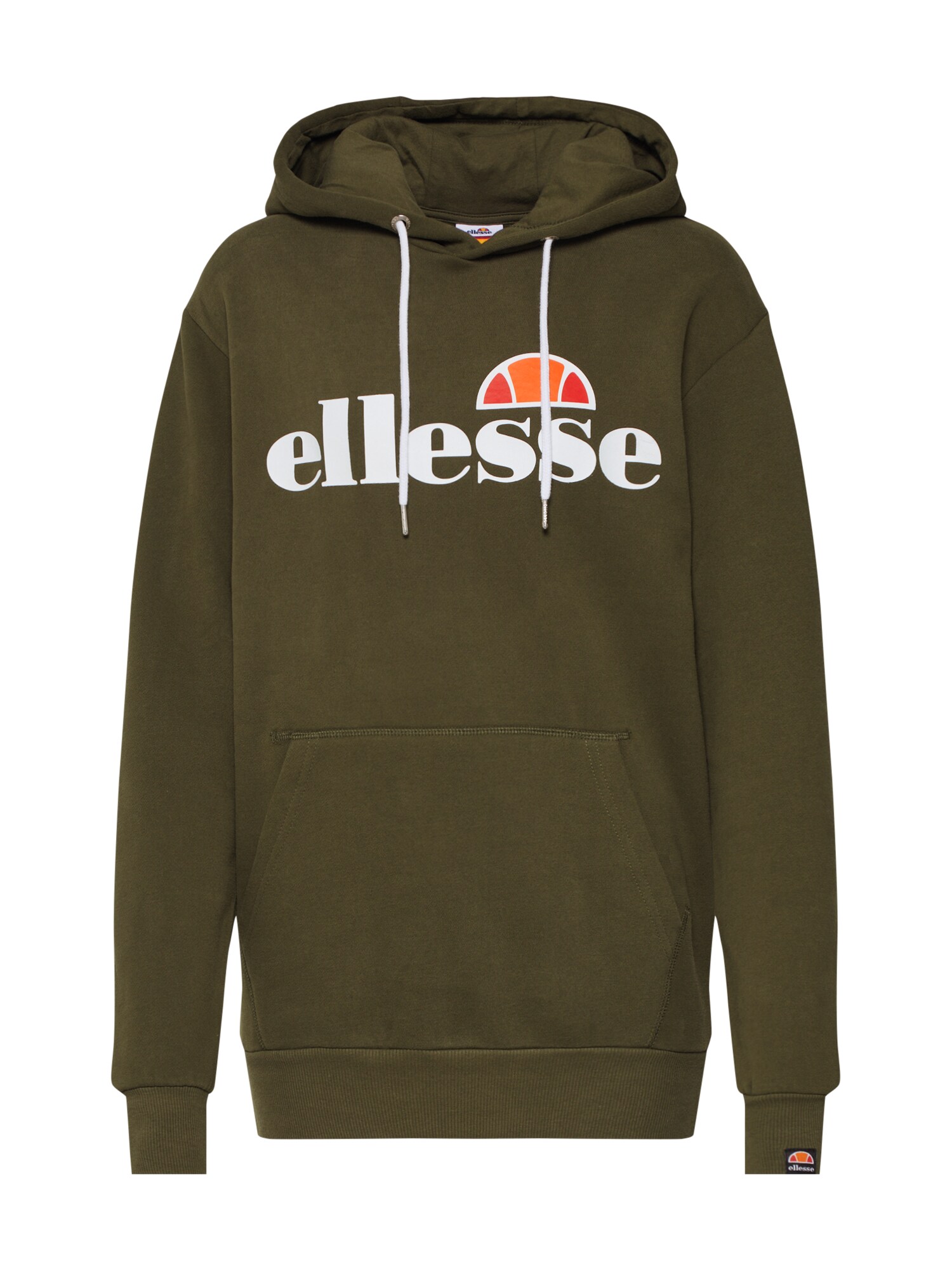 ELLESSE Megztinis be užsegimo 'Torices'  balta / rusvai žalia / oranžinė