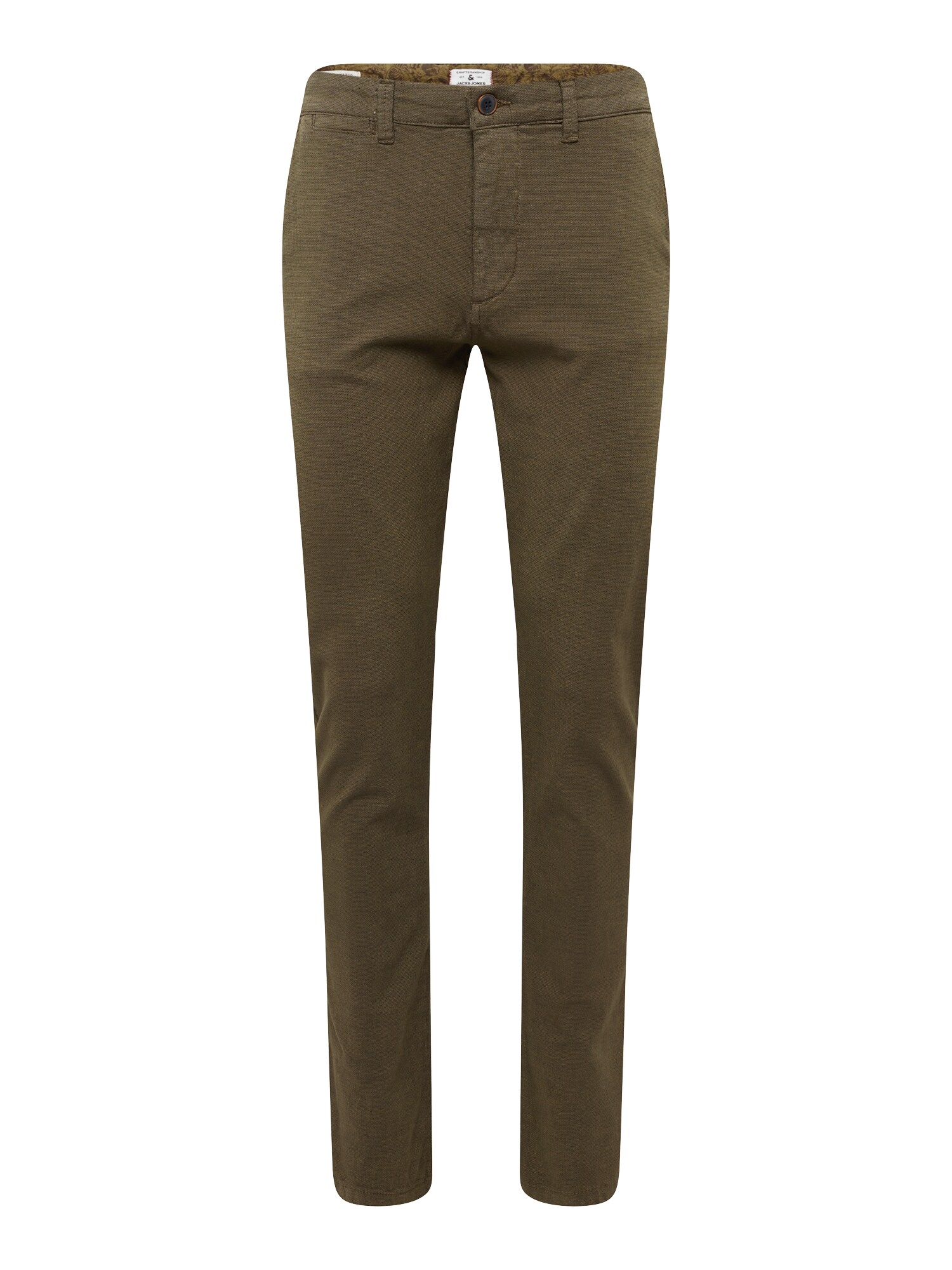 JACK & JONES Chino stiliaus kelnės 'Marco Kenzo'  alyvuogių spalva