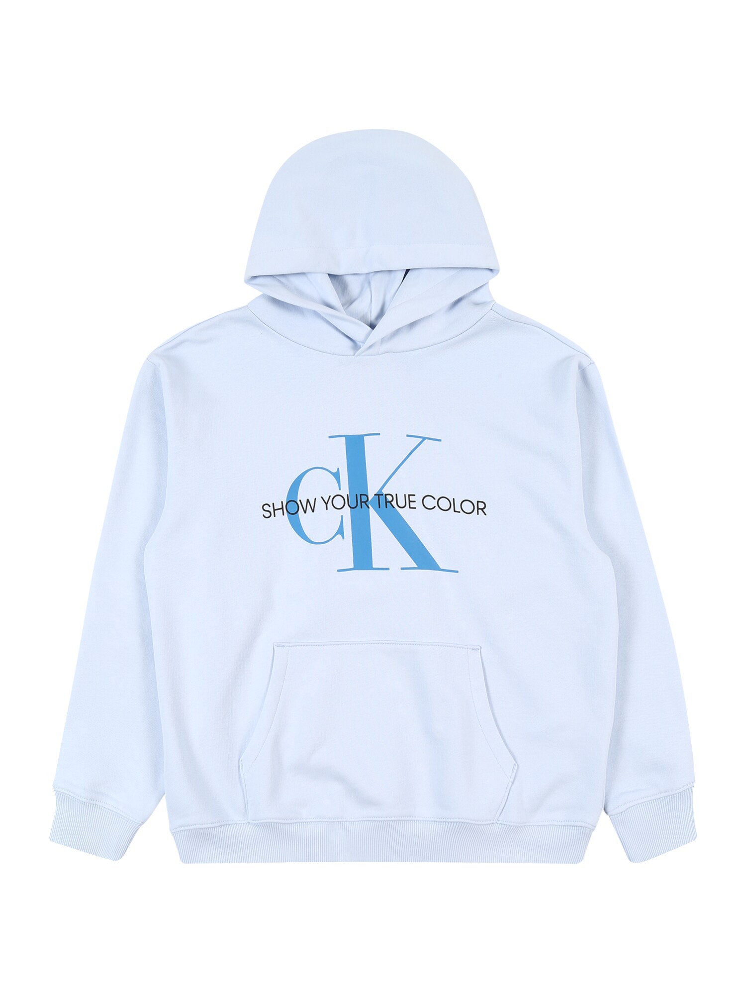 Calvin Klein Jeans Megztinis be užsegimo 'NATURAL DYE'  mėlyna / šviesiai mėlyna / juoda