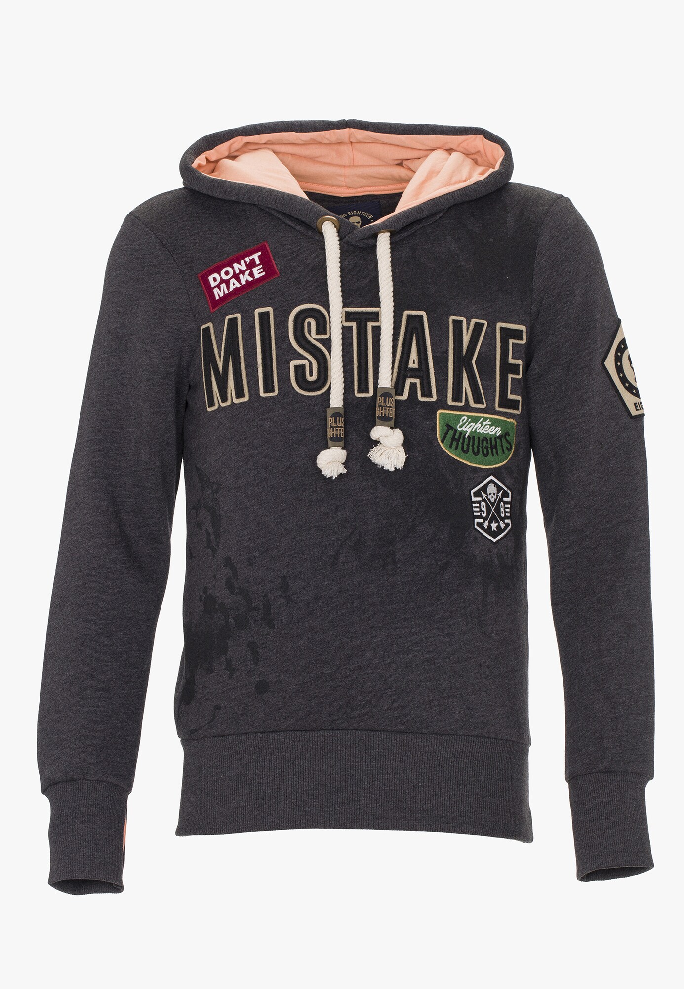 Plus Eighteen Heren Sweatshirt Antraciet plus eighteen kopen in de aanbieding