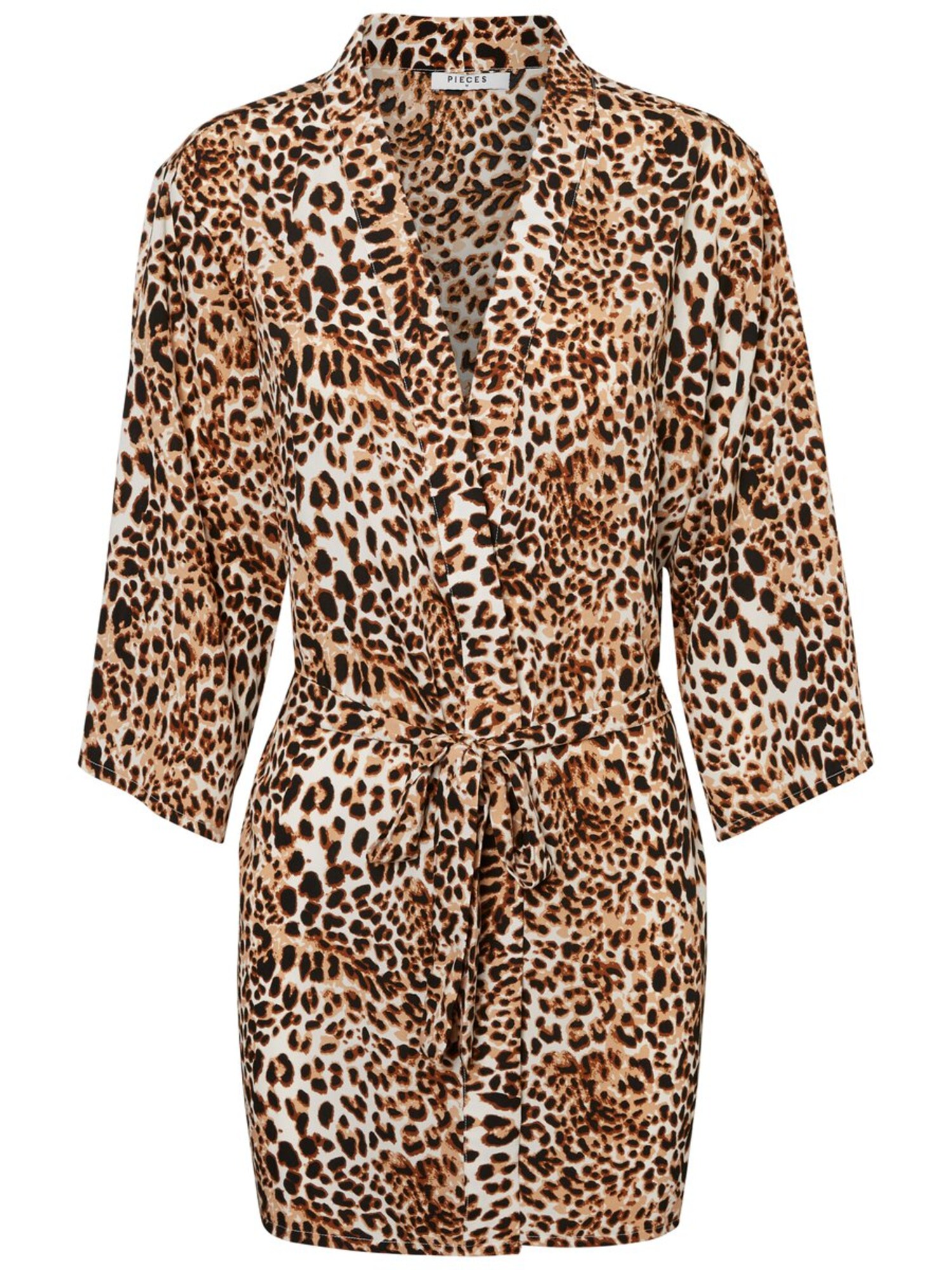 Pieces Dames Kimono Beige Bruin Wit pieces kopen in de aanbieding