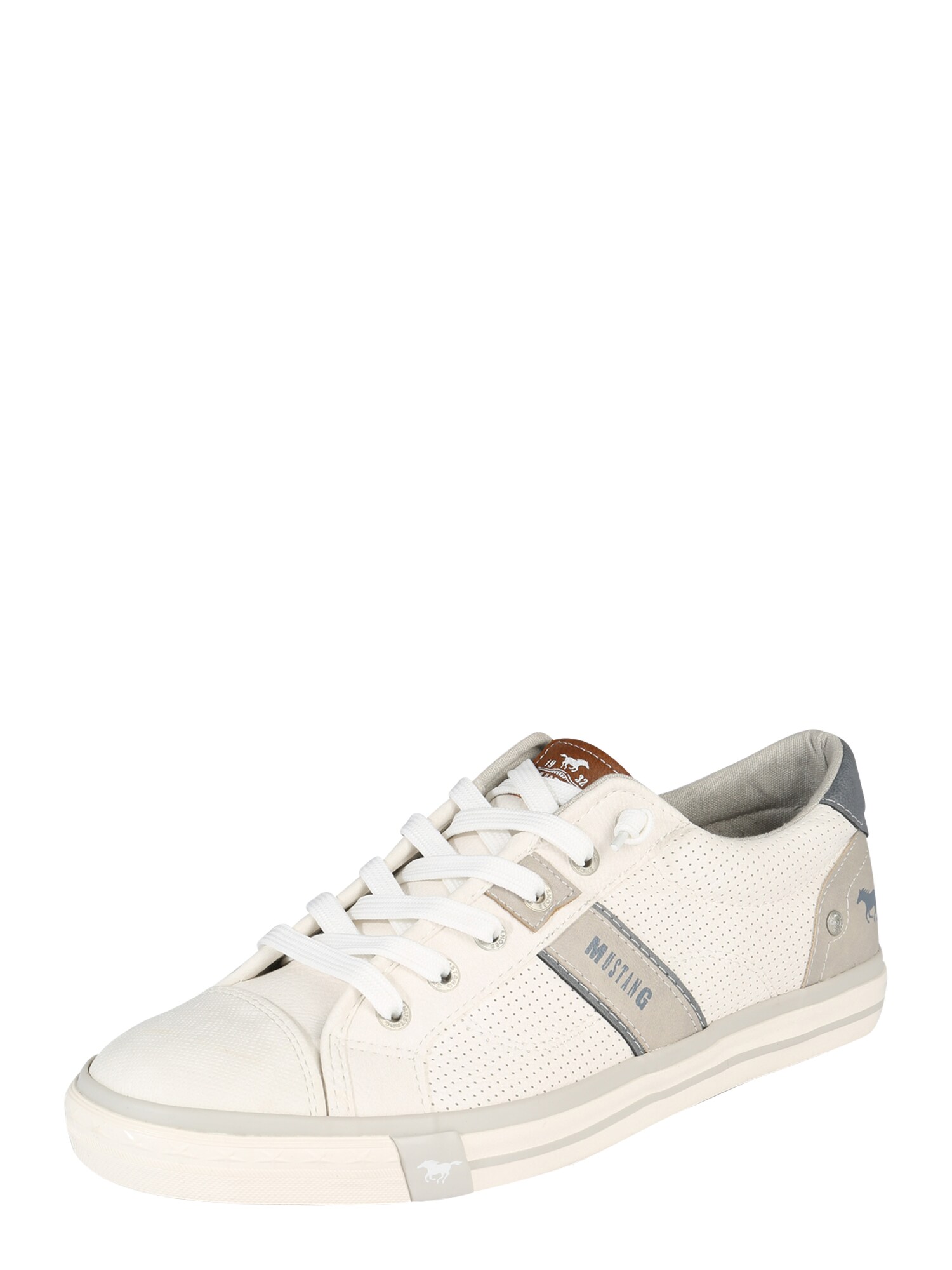 Mustang Heren Sneakers Laag Wit mustang kopen in de aanbieding