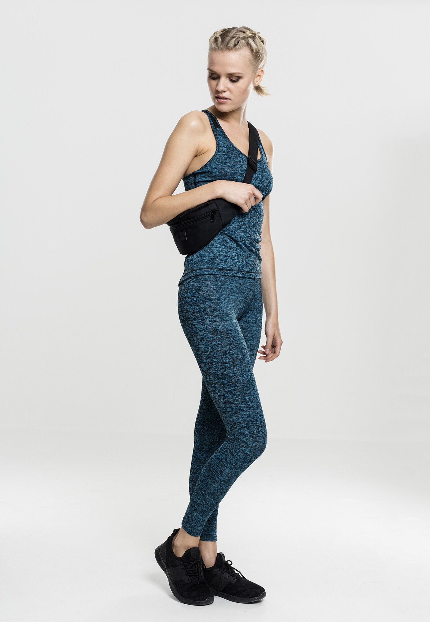 Urban Classics Top  turcoaz / negru