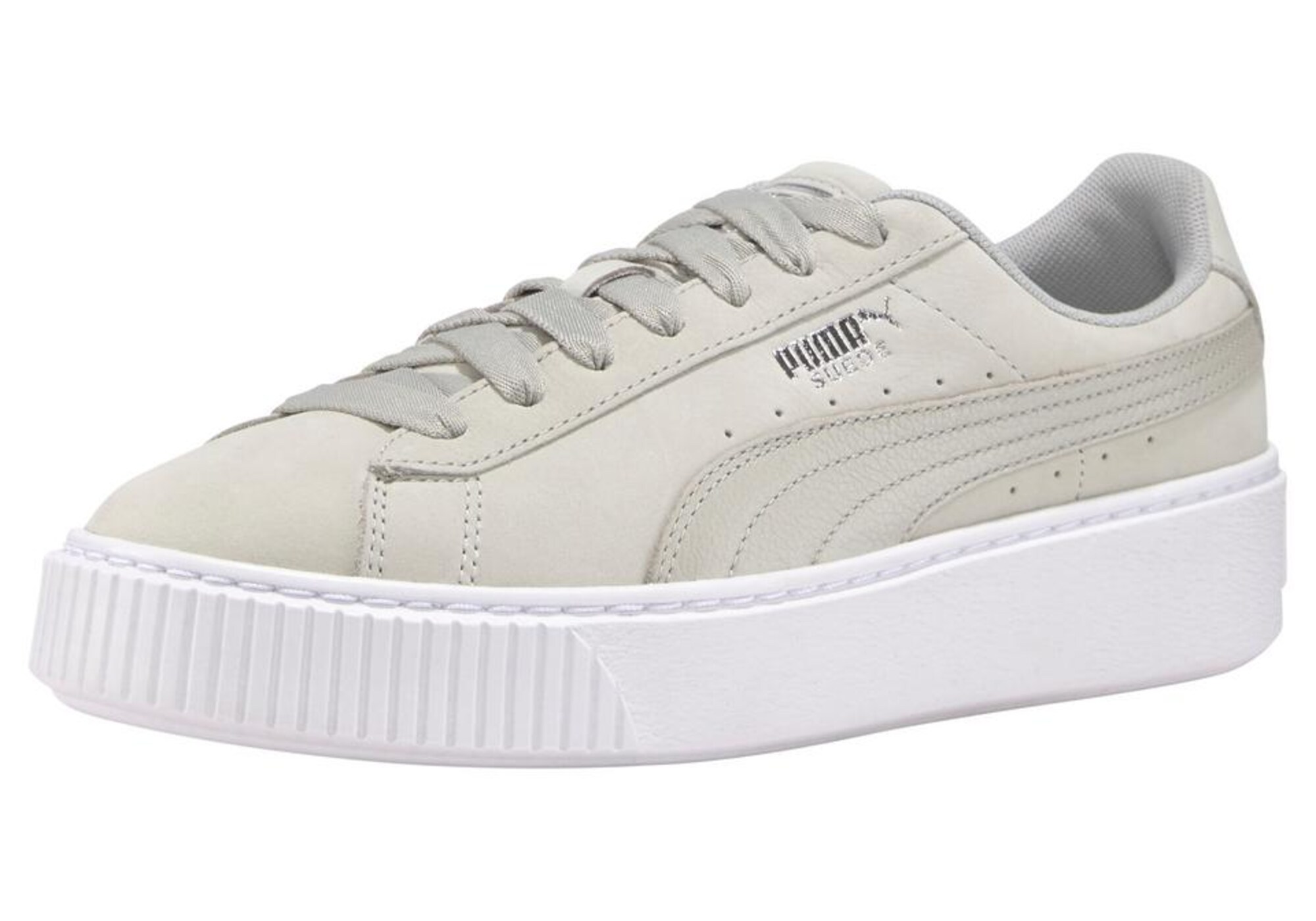 Puma Dames Sneakers Laag Platform Shimmer Wns Lichtgrijs puma kopen in de aanbieding
