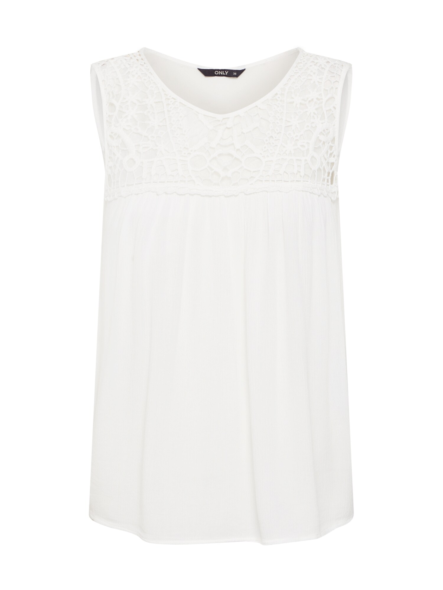 Only Dames Blouse Onlrina Sl Top Wvn Wit only kopen in de aanbieding